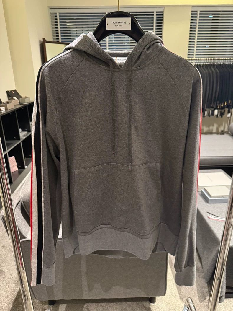 Thom Browne Gray Hoodie Sports Style - dmc