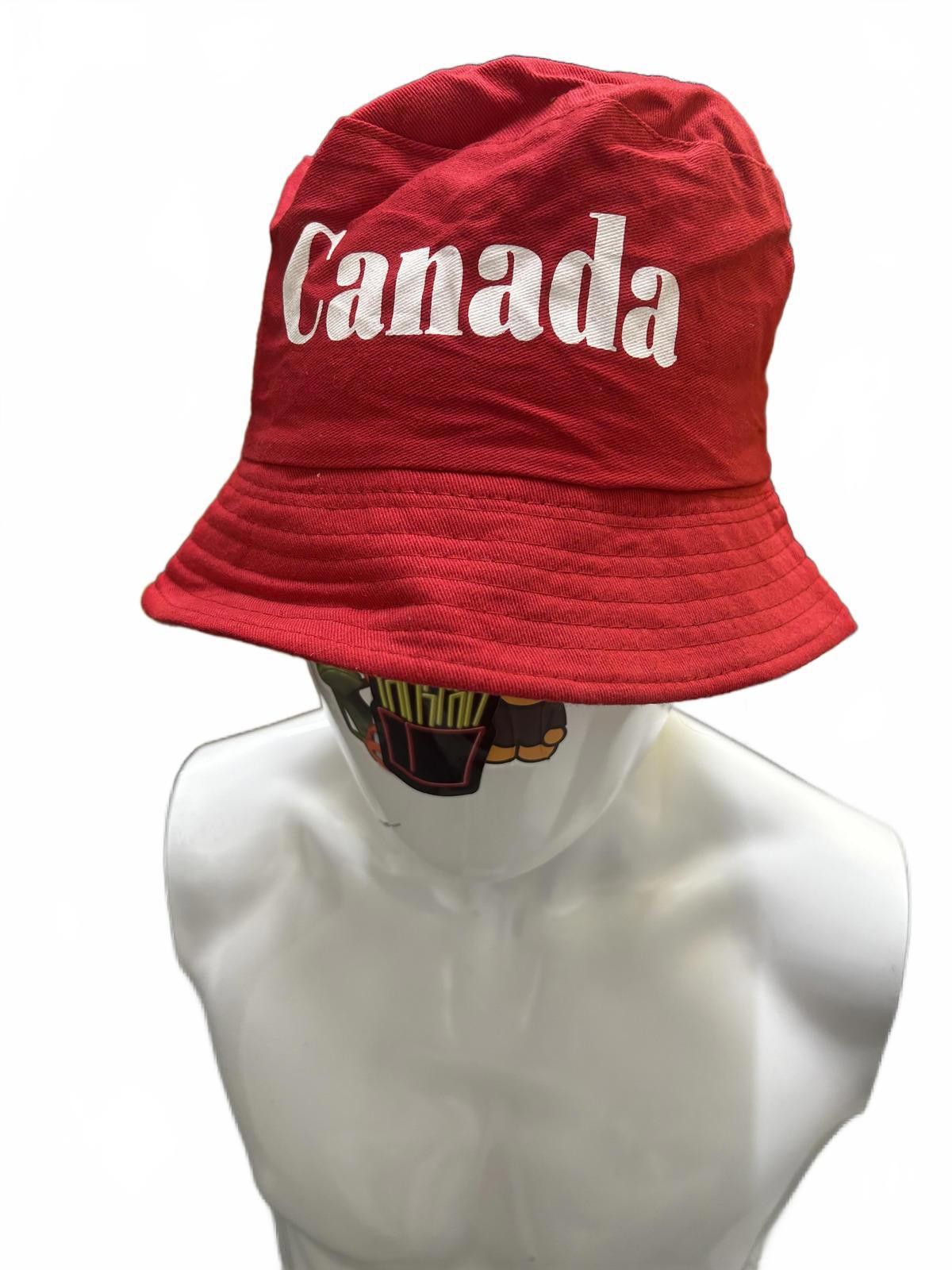 Designer Canada Red Bucket Hat Size ONE SIZE - 2 Thumbnail