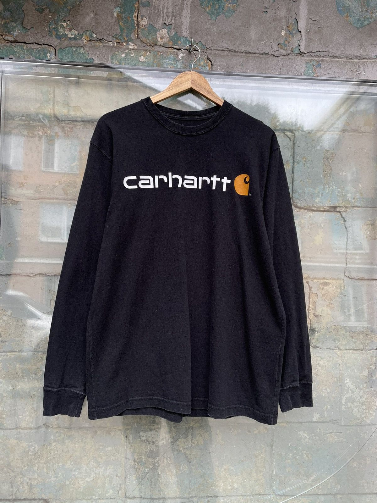 Carhartt × Carhartt Wip × Vintage Carhartt Vintage Big Logo Black Long Sleeve Size US M / EU 48-50 / 2 - 2 Thumbnail