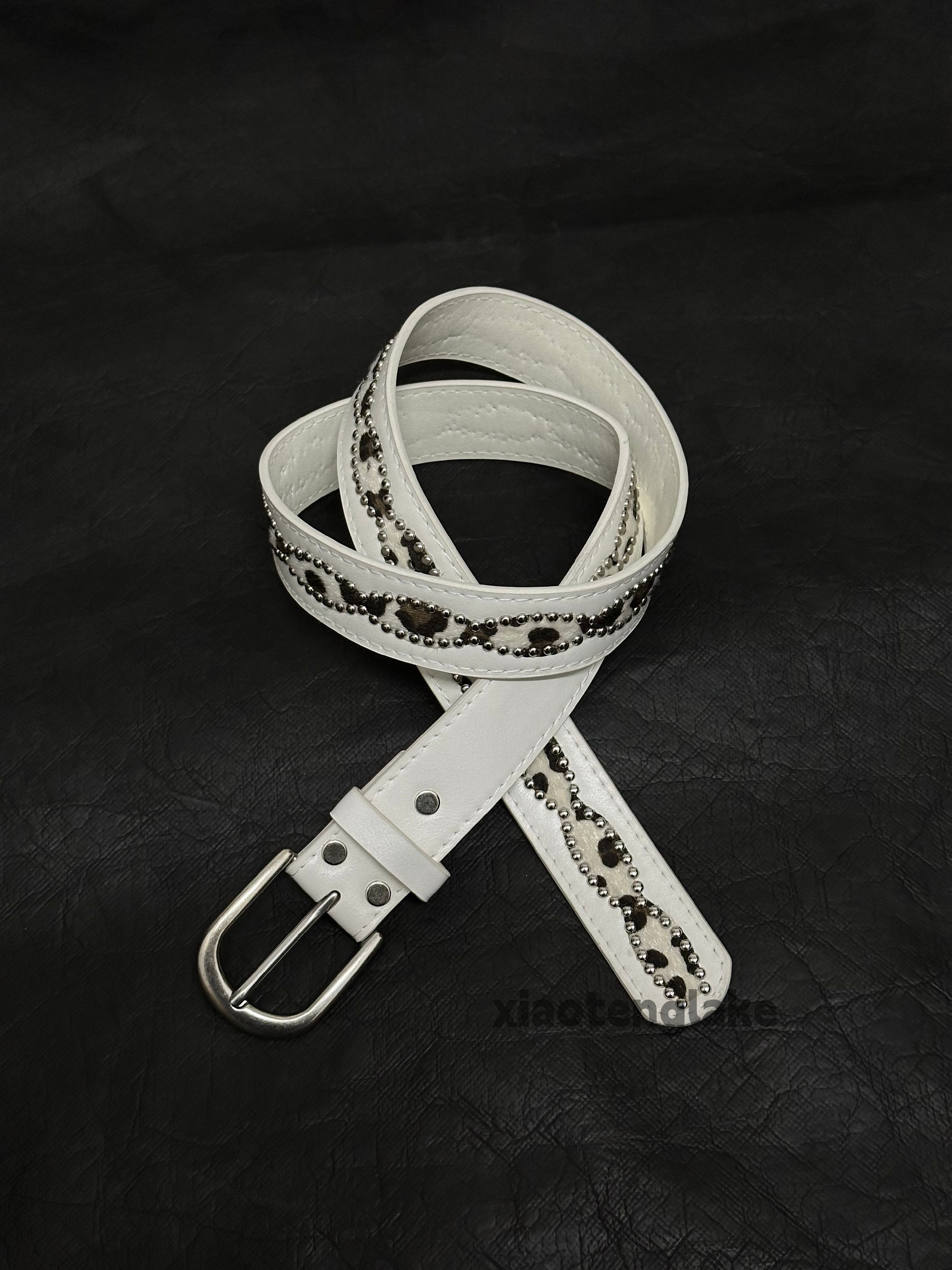 Vintage Unisex y2k hiphop yuppie leopard pattern festival belt Size ONE SIZE - 1 Thumbnail