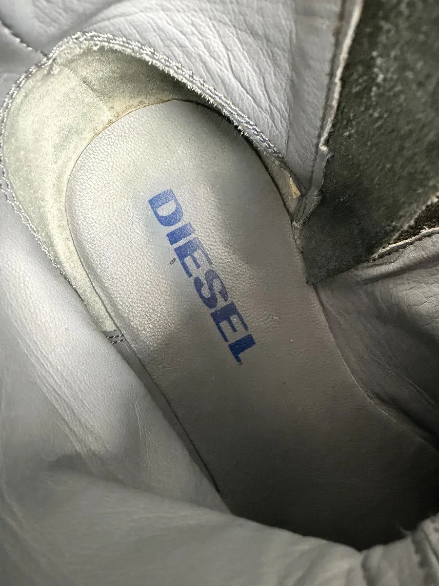 Diesel Diesel Grey Eroded Leather Boots Size US 9 / EU 42 - 6 Thumbnail