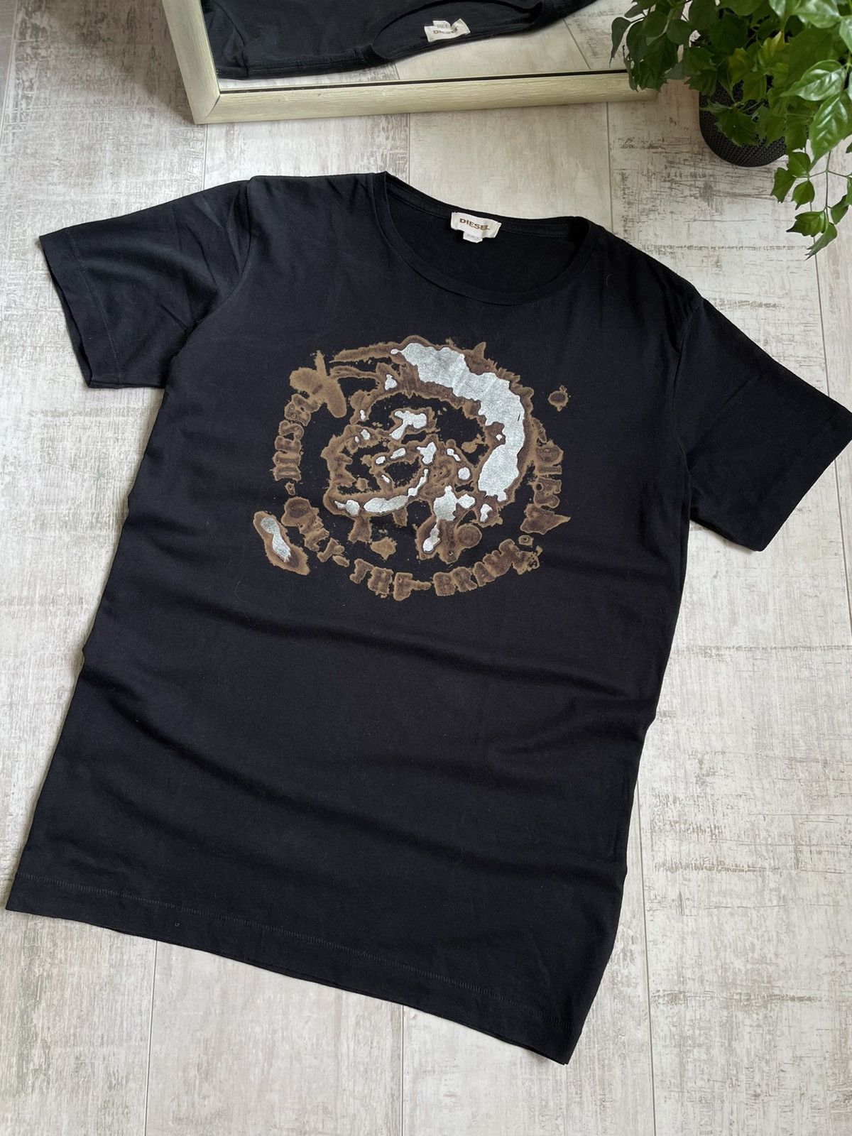 Diesel × Japanese Brand × Vintage Opium Y2K Diesel T-Shirt Avantgarde Black Size US L / EU 52-54 / 3 - 4 Thumbnail