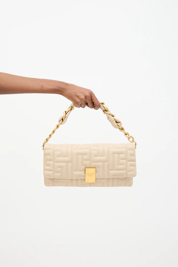 Balmain o1y0625 Size : OS / Clutch Handbag in Beige Size ONE SIZE - 1 Thumbnail