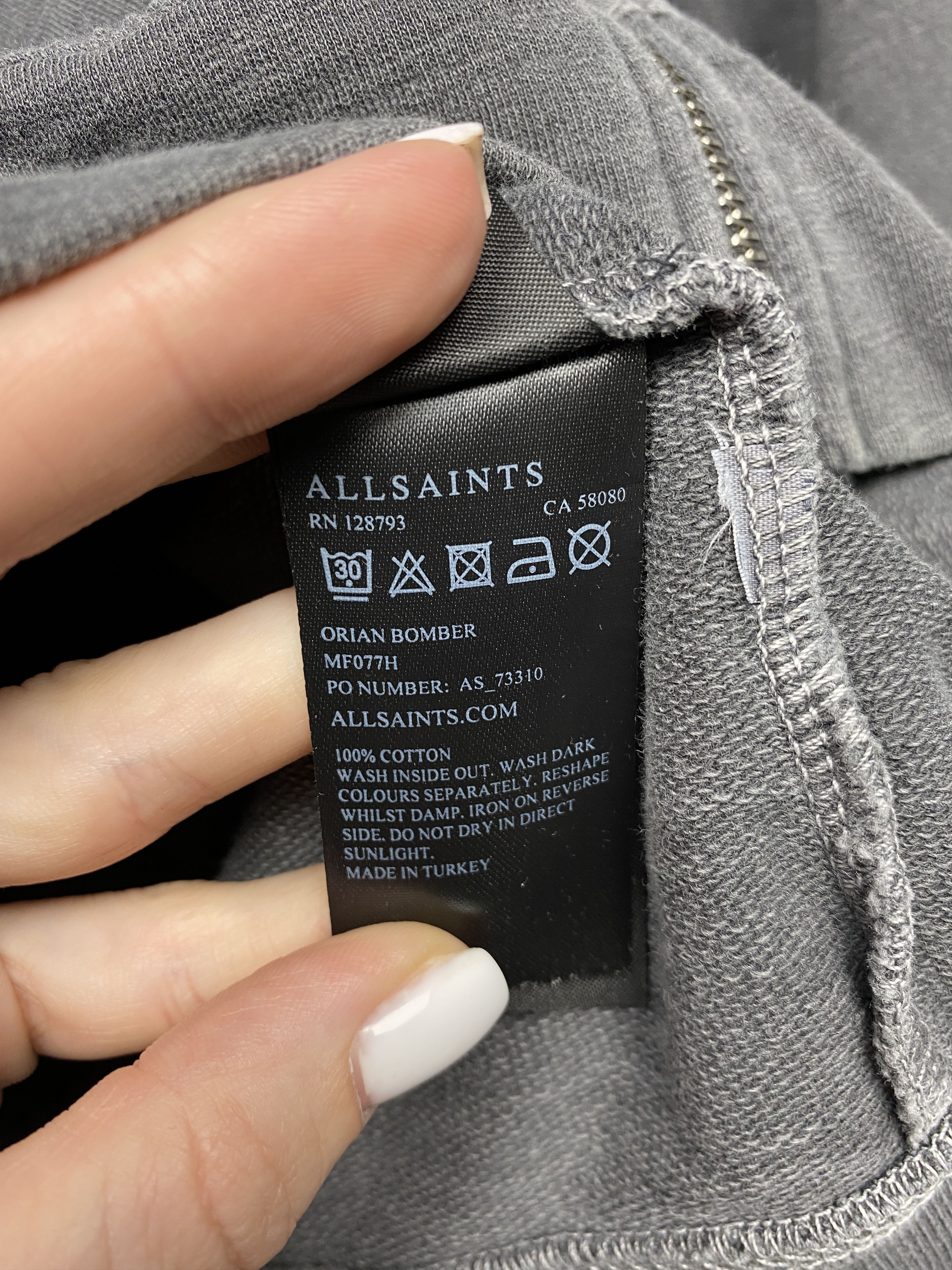 Allsaints Allsaints Vintage Mens Orian Cotton Bomber Jacket Size US S / EU 44-46 / 1 - 5 Thumbnail
