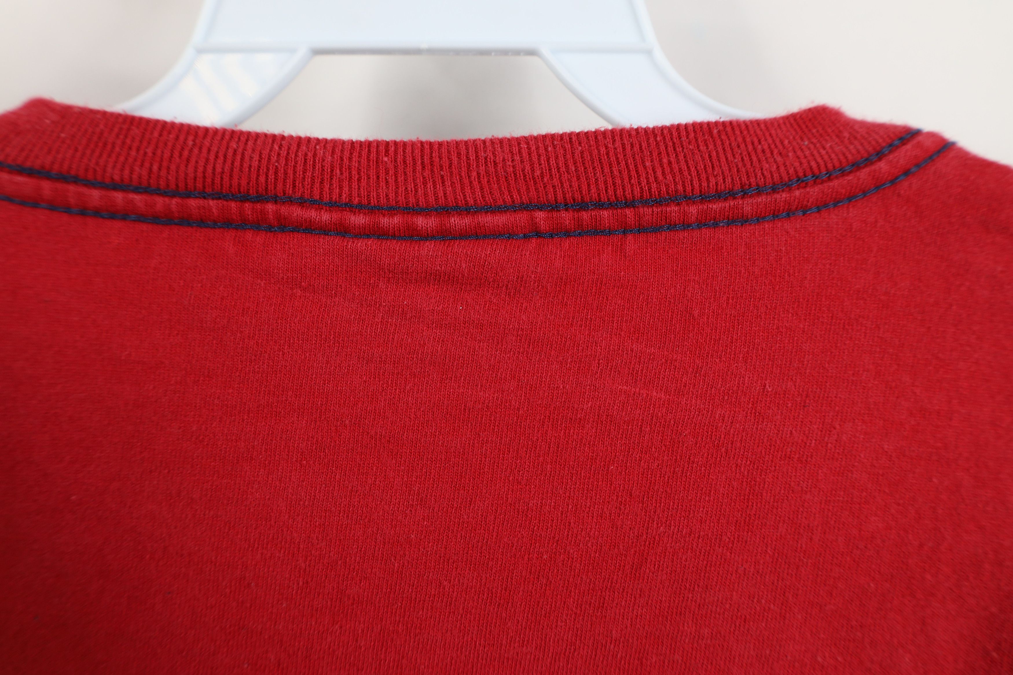 Nautica Vintage 90s Nautica Spell Out Long Sleeve T-Shirt Red Cotton Size US XL / EU 56 / 4 - 9 Thumbnail