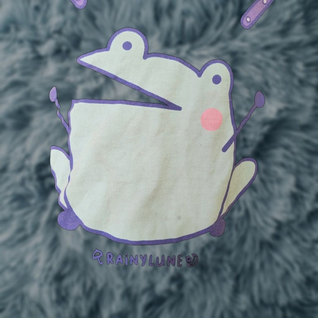 Vintage Rainylune Frog T-Shirt Unisex Adults Small Black Graphic Tee 100% Cotton Neon Cartoon Animals 90s? Size US S / EU 44-46 / 1 - 1 Thumbnail