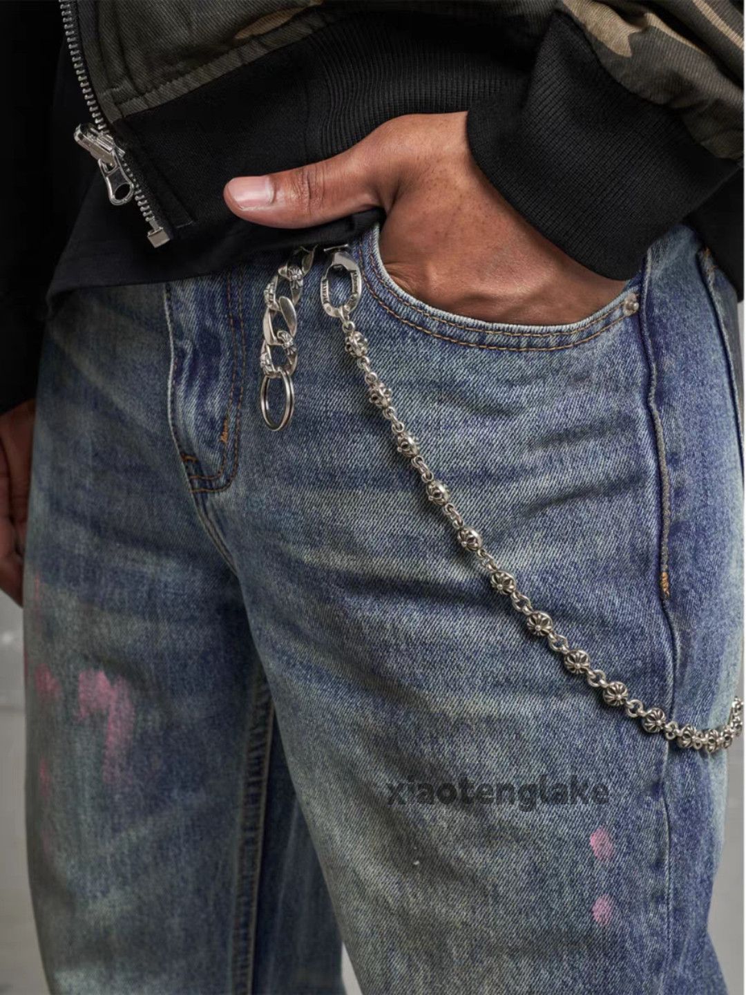 Jean × Vintage washed faded punk grunge stain paint grunge jeans Size US 30 / EU 46 - 4 Thumbnail