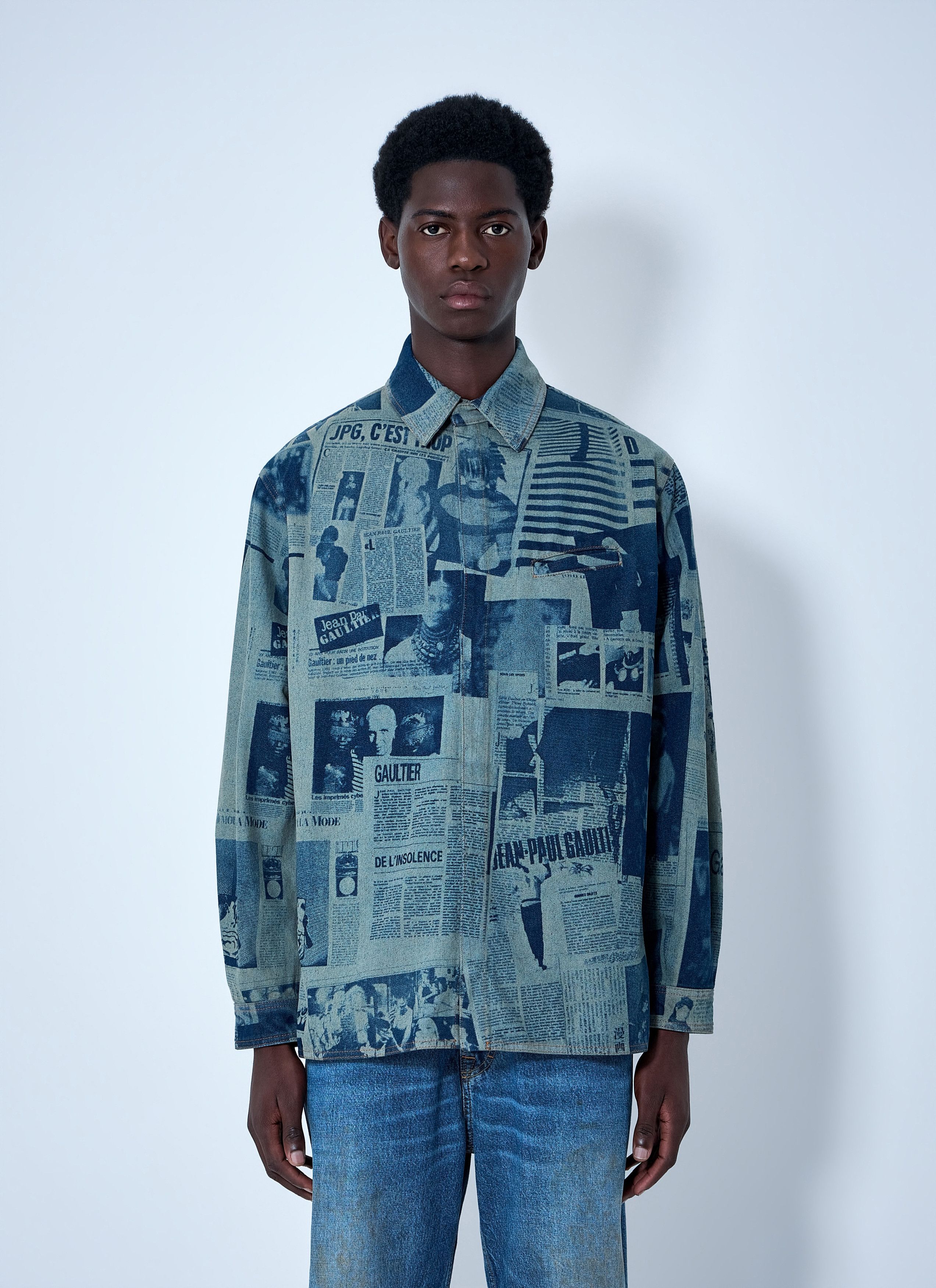 Jean Paul Gaultier Printed Cotton Poplin Shirt Size US S / EU 44-46 / 1 - 1 Thumbnail