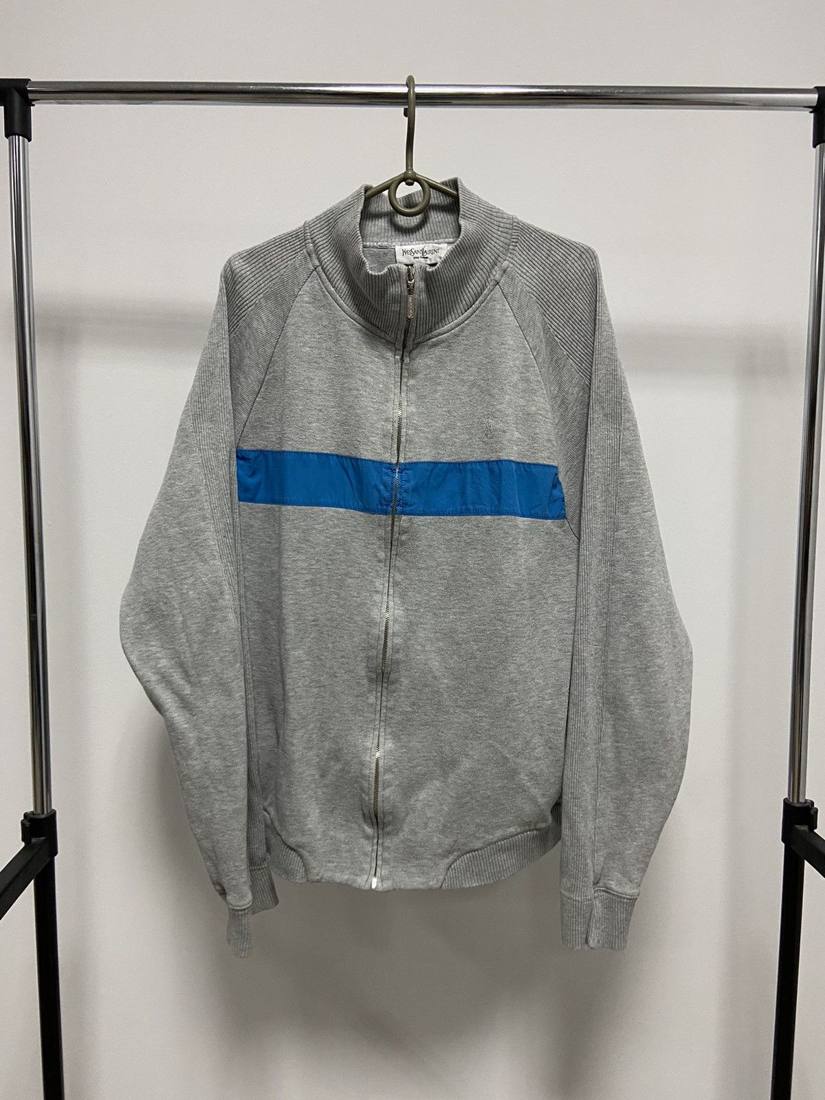 Vintage × Yves Saint Laurent Yves Saint Laurent Vintage Zip Sweatshirt small Logo Luxury Size US XL / EU 56 / 4 - 1 Thumbnail