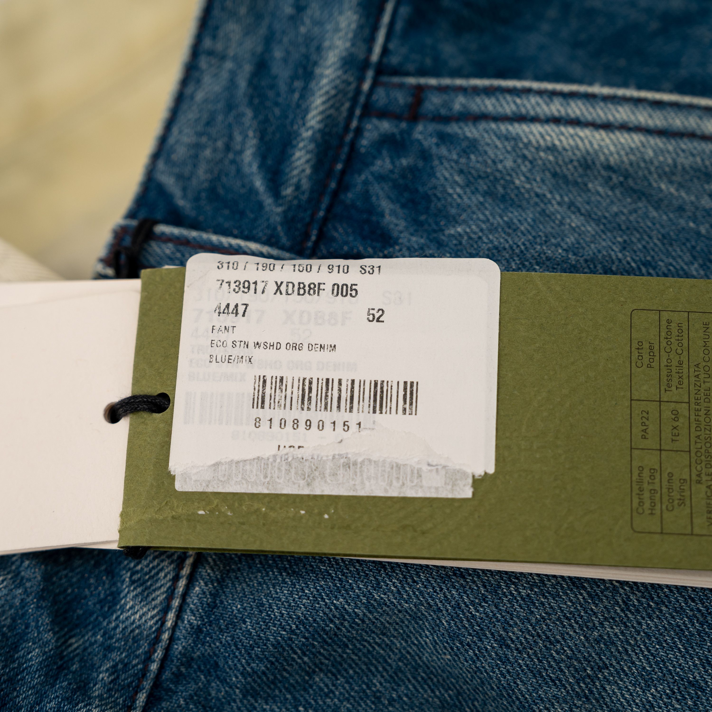 Gucci 52 XL Gucci Washed Jeans Organic Denim Pant with Patch Blue Size US 36 / EU 52 - 8 Thumbnail