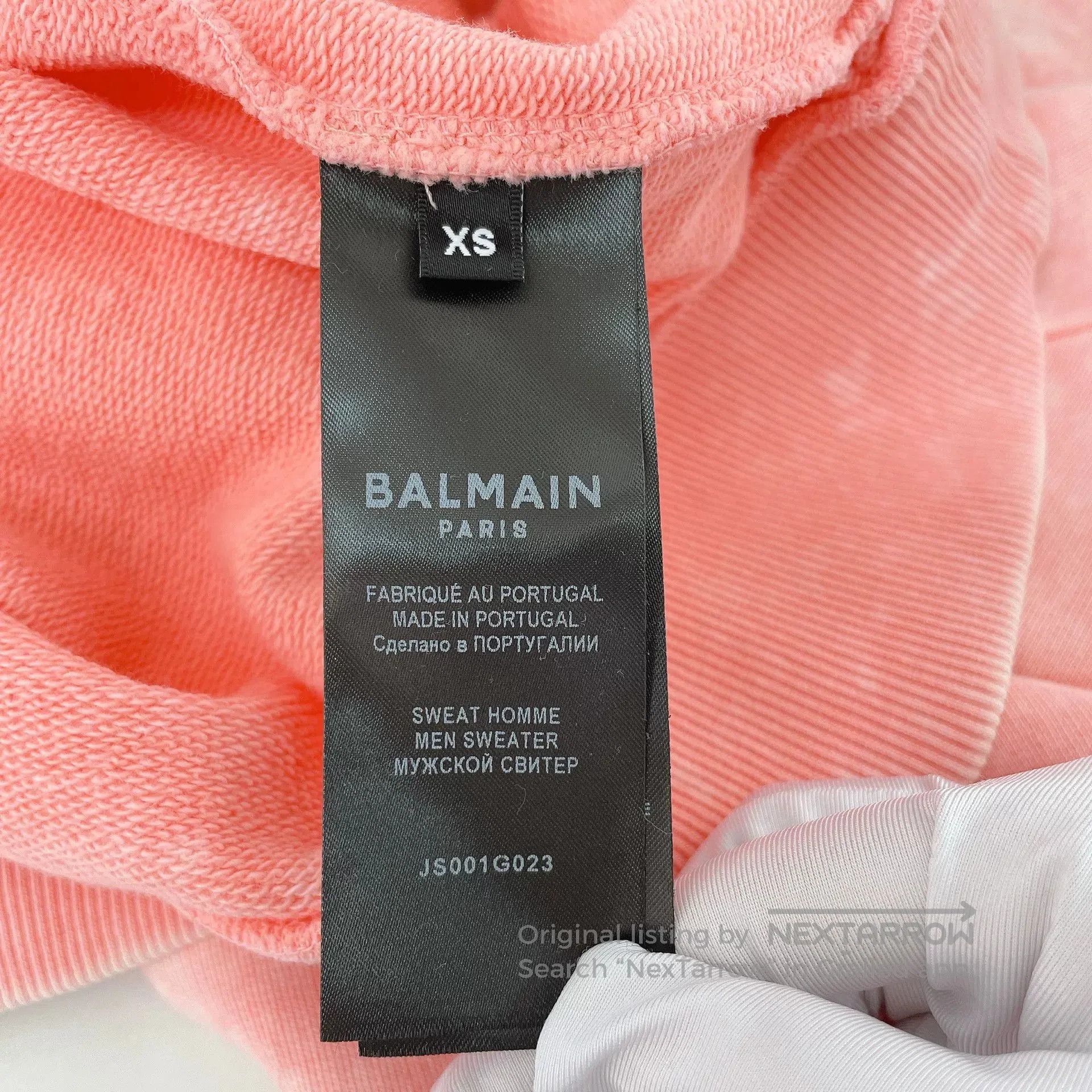 Balmain Balmain Pink Vintage Crewneck Sweatshirt. Size XS / US 0-2 / IT 36-38 - 8 Thumbnail