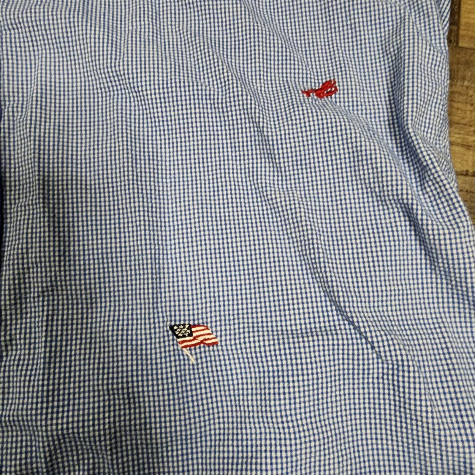 Chaps Chaps seersucker button up shirt embroidered XL 2376 Size US XL / EU 56 / 4 - 5 Thumbnail