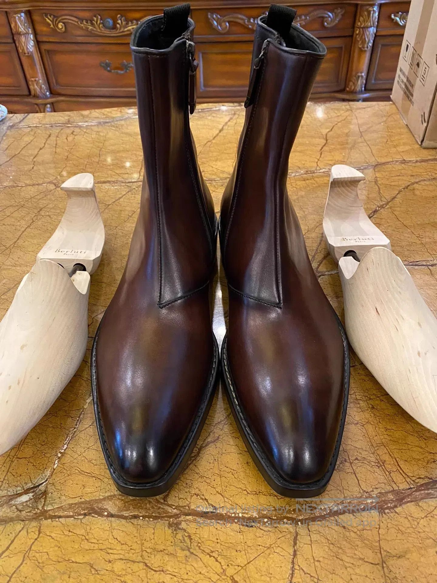 Berluti Brown Leather Ankle Boots Size 7.5. Size US 7.5 / EU 40-41 - 1 Thumbnail