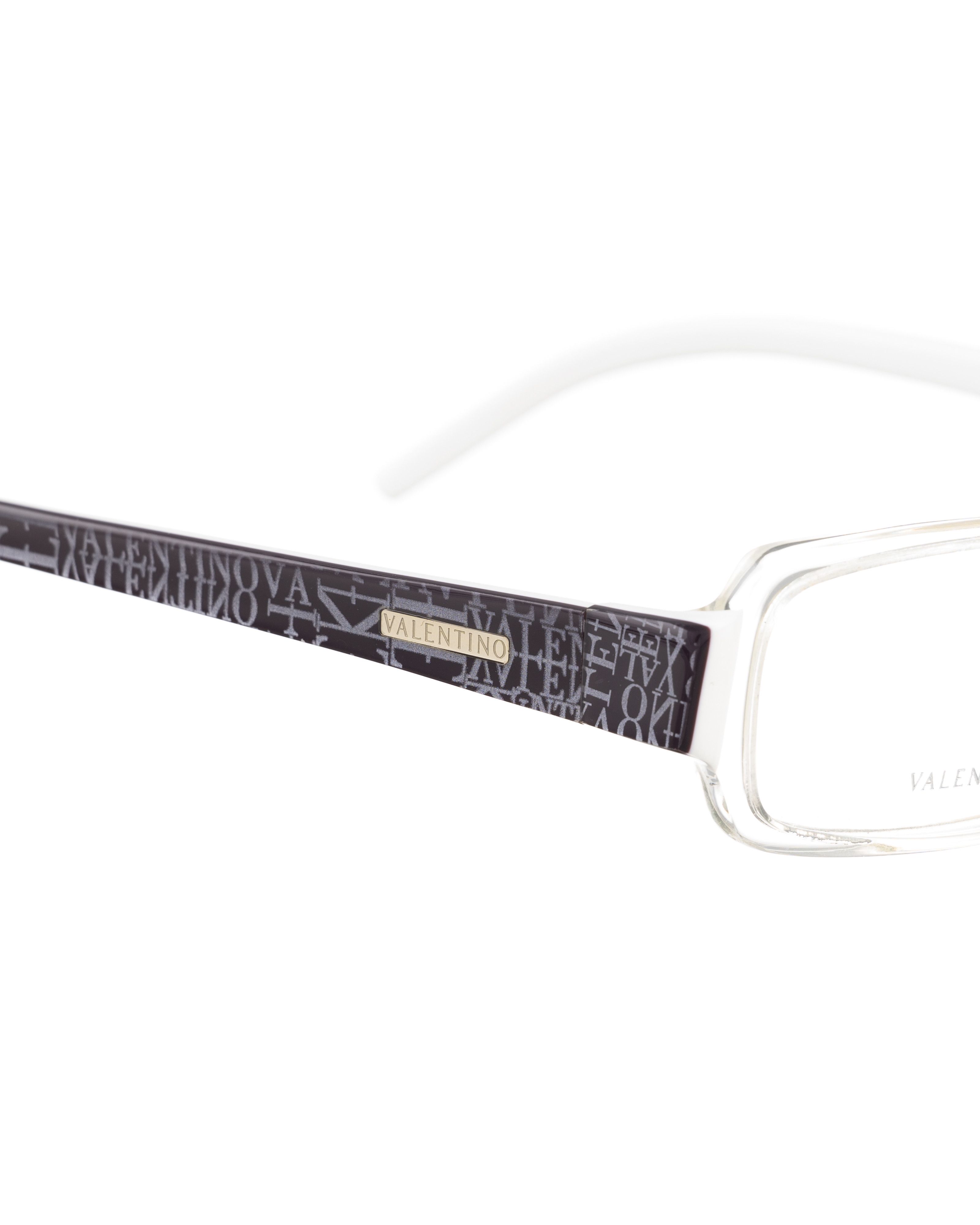 Valentino Valentino 00s Transparent Clear Glasses with Logo Pattern Size ONE SIZE - 3 Thumbnail