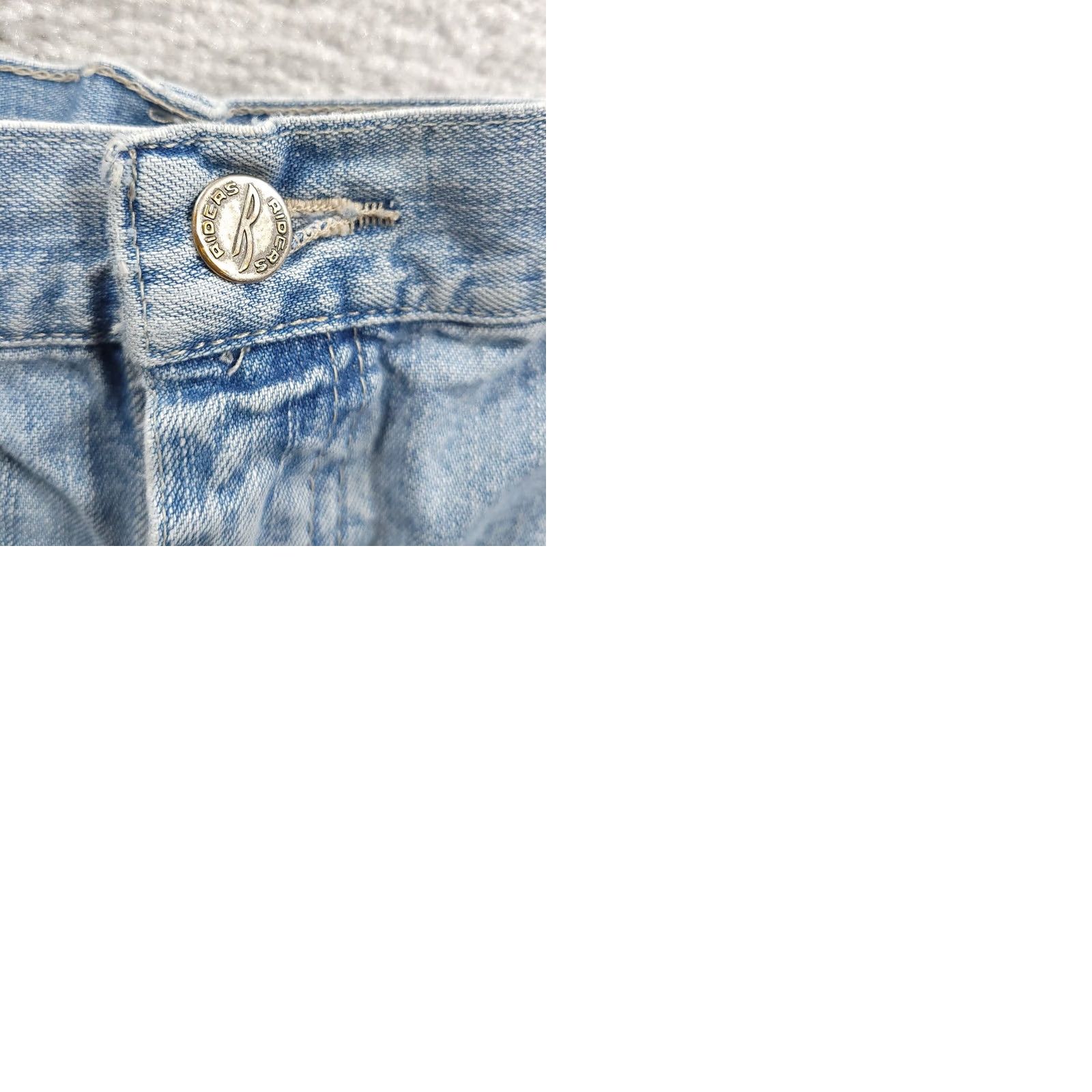 Vintage Riders Women's Blue Denim Jean Shorts High Rise 18M SEE PHOTOS Size 40" / US 18 - 9 Thumbnail