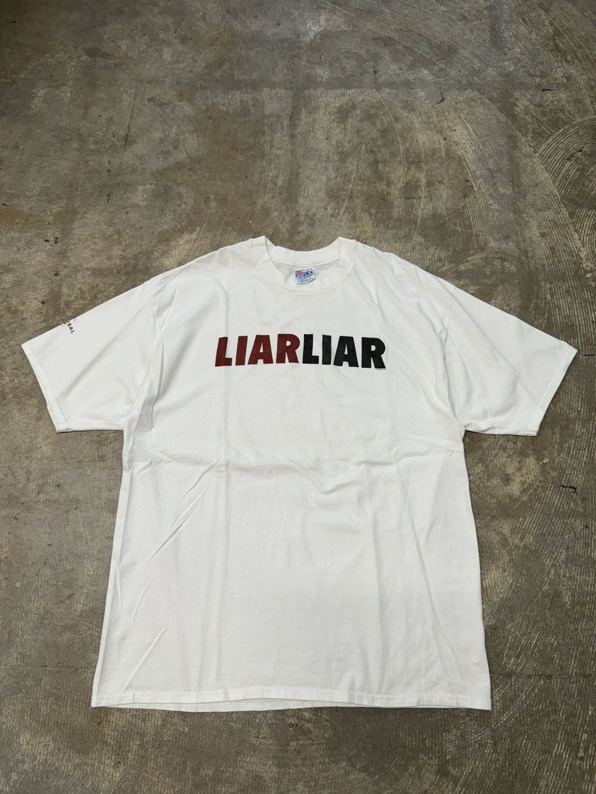 Vintage Vintage 90s 1996 Liar Liar Double Side Promo Movie T-Shirt Size US XXL / EU 58 / 5 - 6 Thumbnail