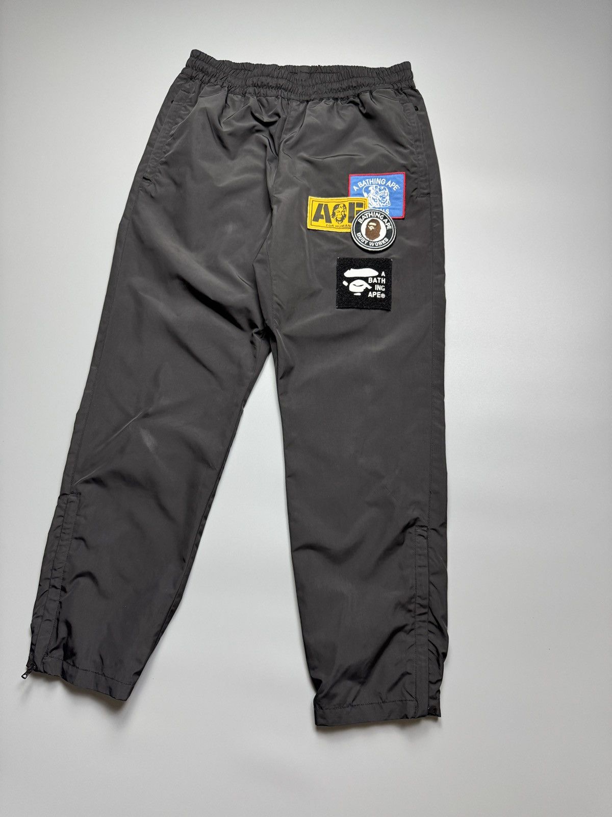 Bape Bape - Patches Nylon Wide Track Pants Size US 28 / EU 44 - 2 Thumbnail