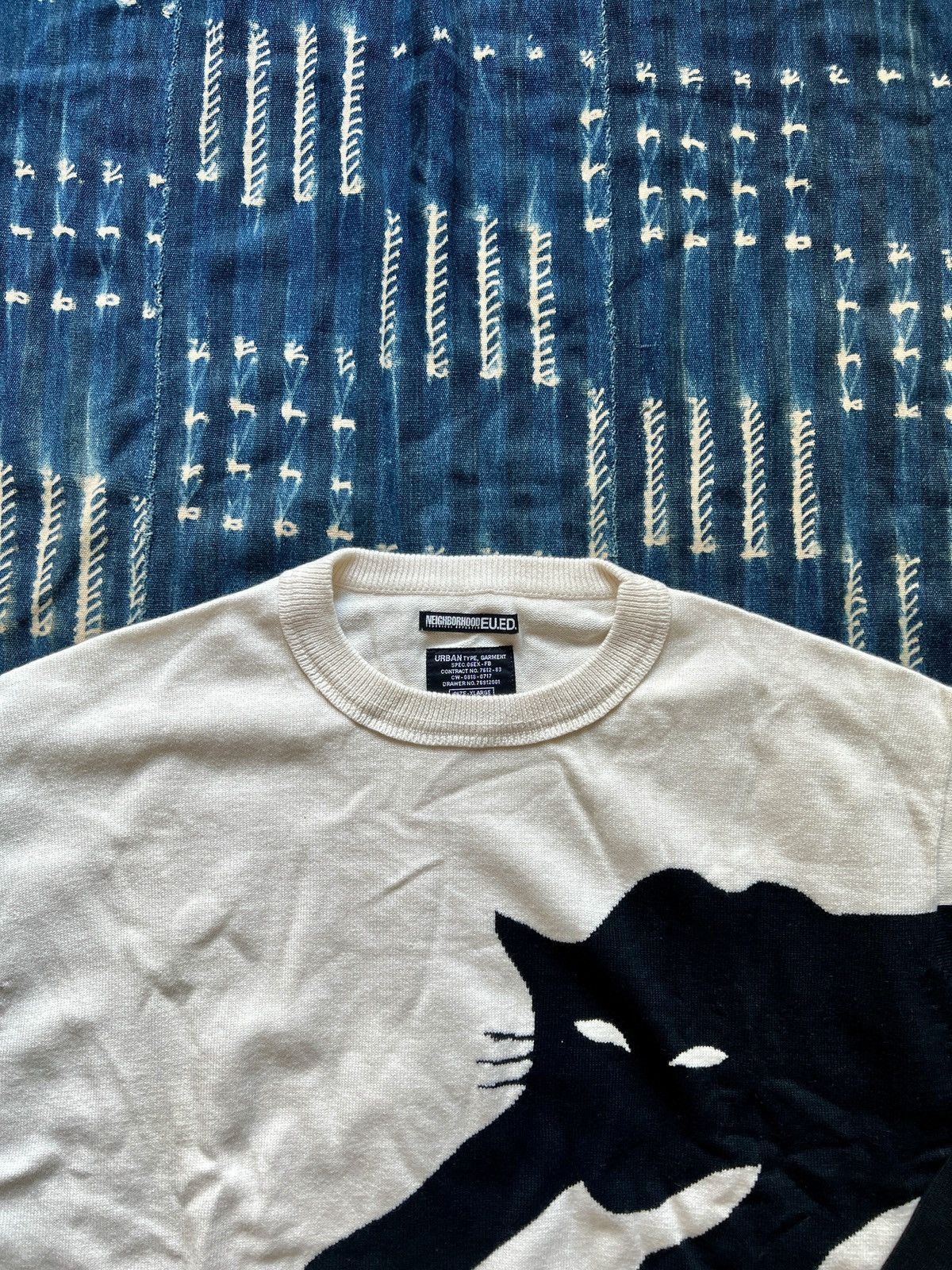 Neighborhood Neighborhood Archive AW06 Black Cat Knitted Sweater Size US XL / EU 56 / 4 - 4 Thumbnail
