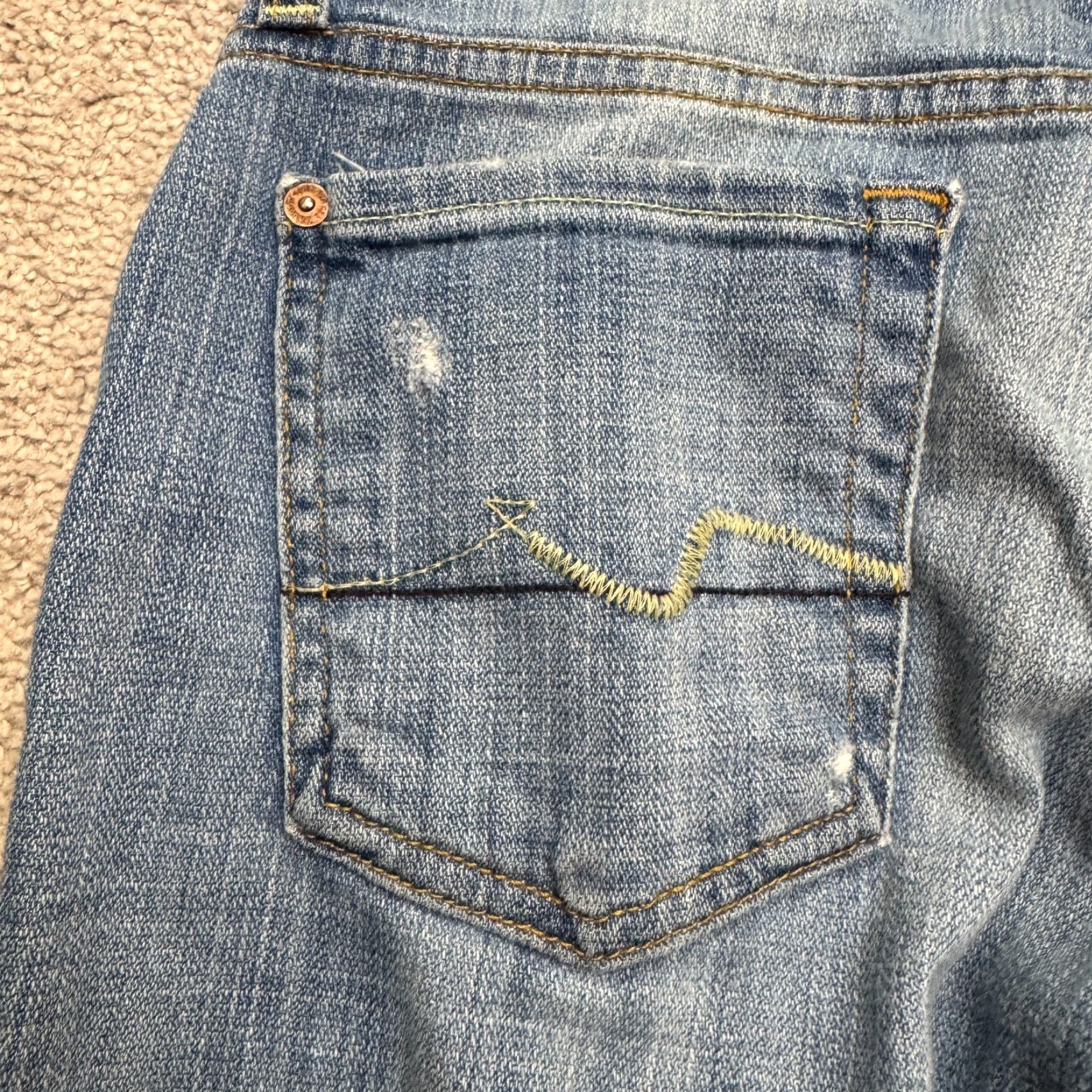 7 For All Mankind 7 For All Mankind Jeans Women 25 Slim Skinny Denim 5-Pocket Blue Button Fly Size 42" / US 20 - 6 Thumbnail