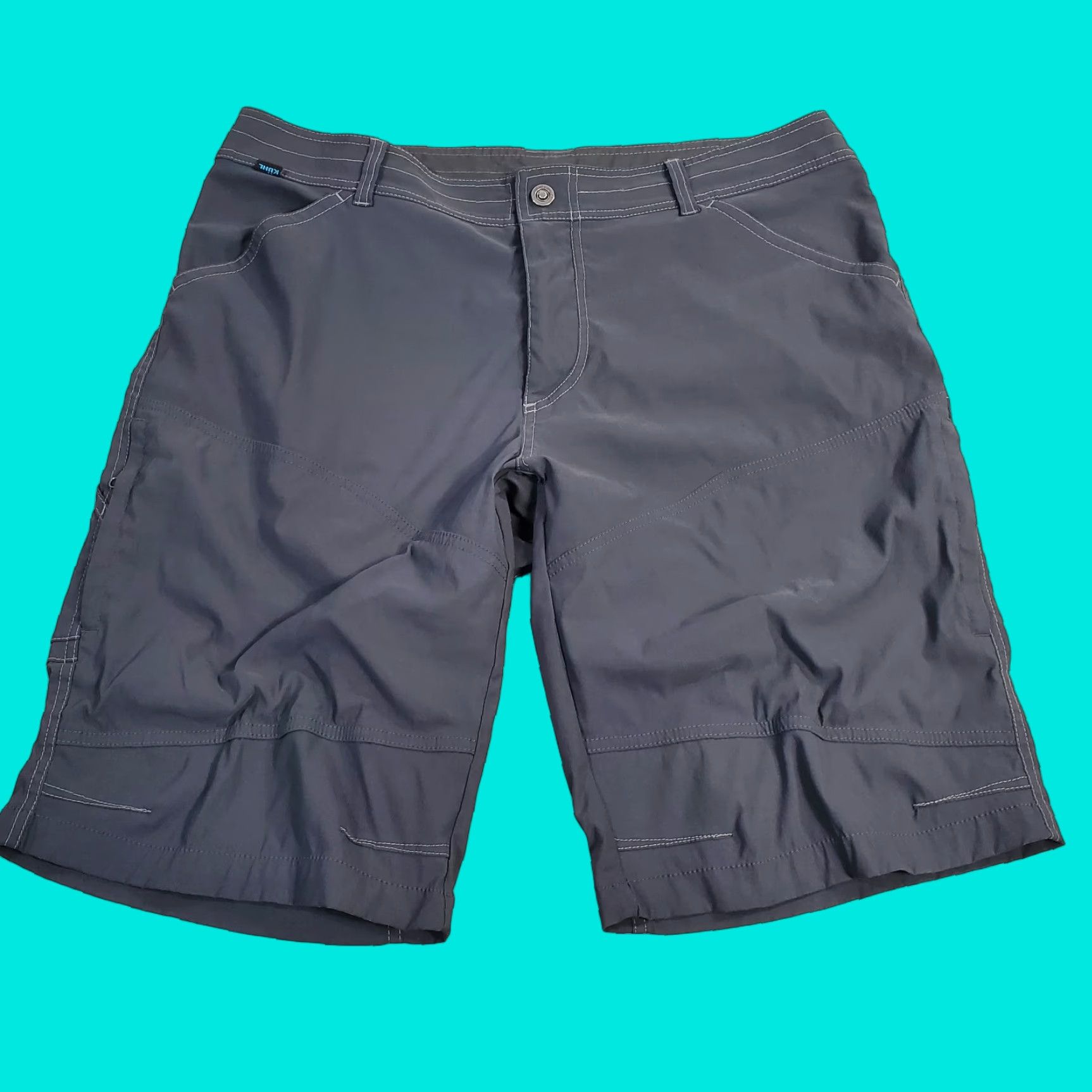 Vintage Kuhl Cargo Shorts Mens 38 Black Nylon Spandex Outdoor Cargo Shorts Mens 38 Black - Lightweight Pockets Vintage? No (but not needed) Size US 38 / EU 54 - 1 Thumbnail