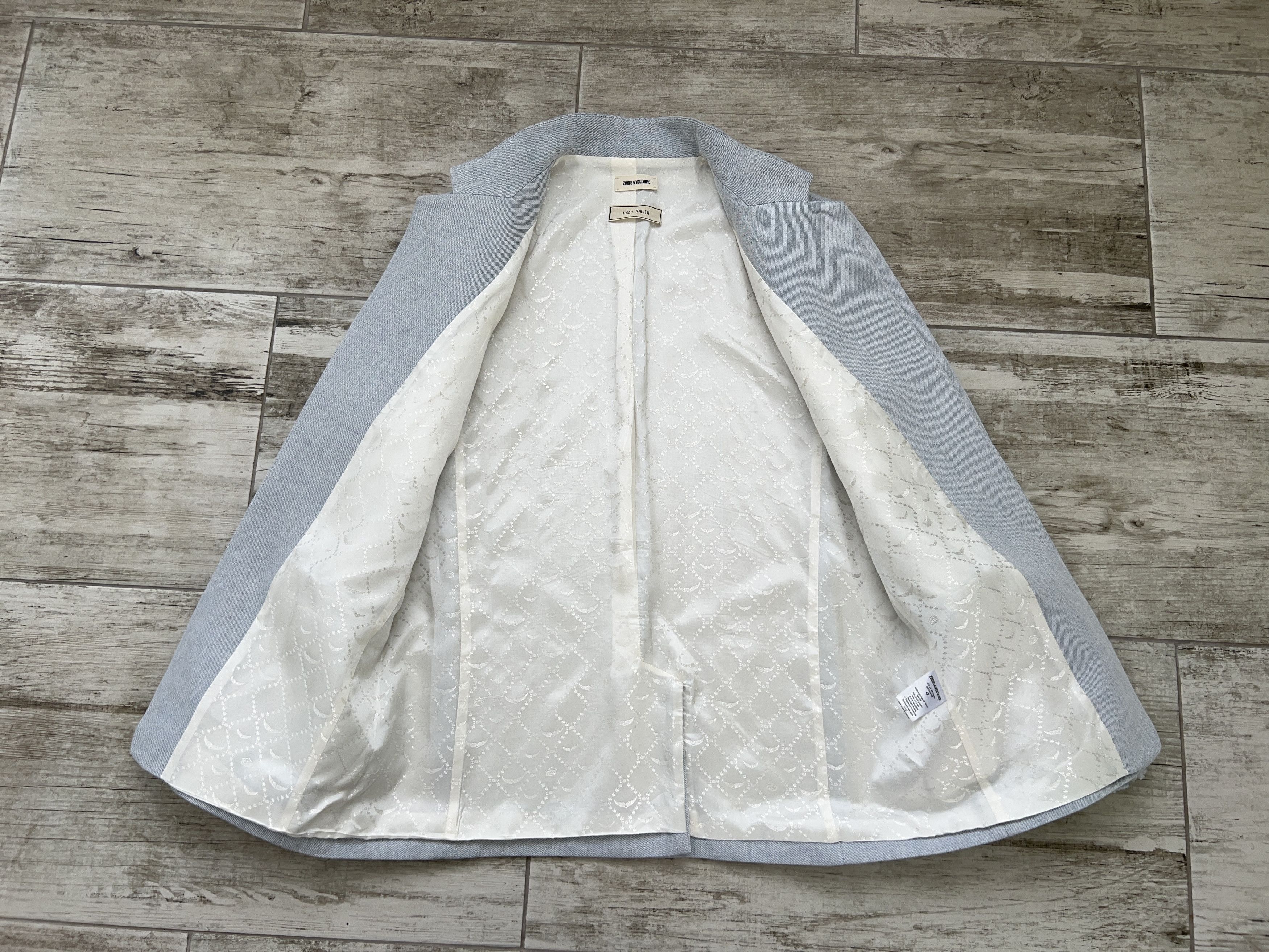 Designer × Zadig & Voltaire Zadig & Voltaire Volly Frange Linen Open Blazer Jacket Size M / US 6-8 / IT 42-44 - 3 Thumbnail