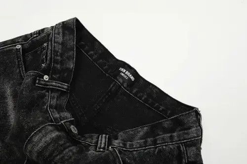 Jean Vintage washed distressed loose cargo ripped straight jeans Size US 32 / EU 48 - 4 Thumbnail
