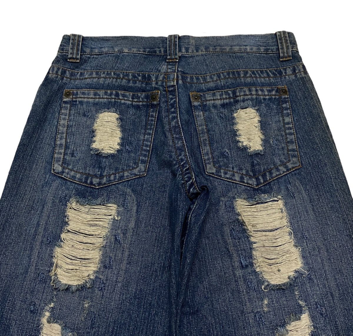 If Six Was Nine × Japanese Brand Rare Design Vintage Brand Big Shark Distressed Jeans 2000s Size US 33 - 4 Thumbnail