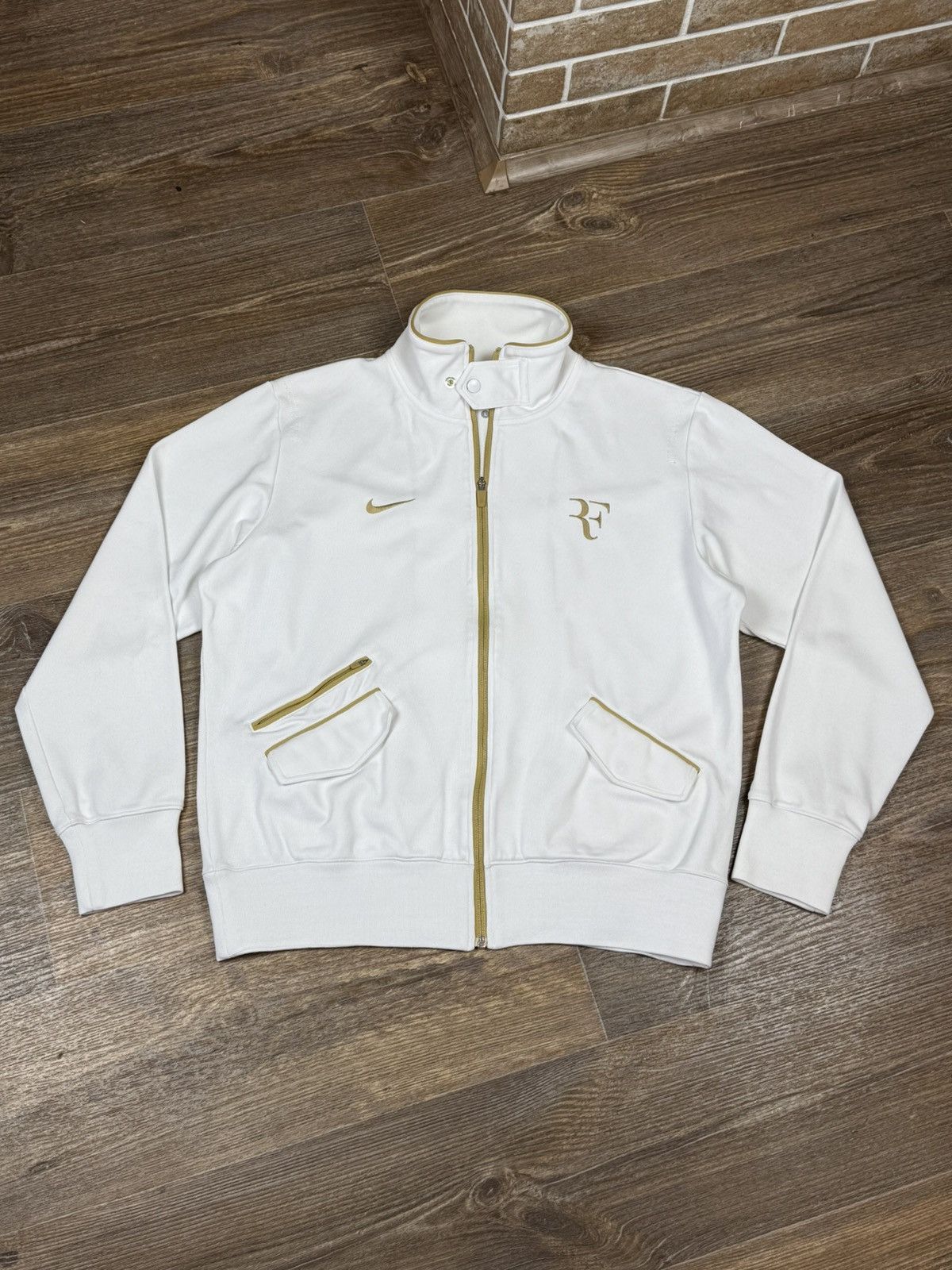 Nike Nike RF Roger Federer Wimbeldon 2010 White Zip Track Jacket Size US L / EU 52-54 / 3 - 2 Thumbnail