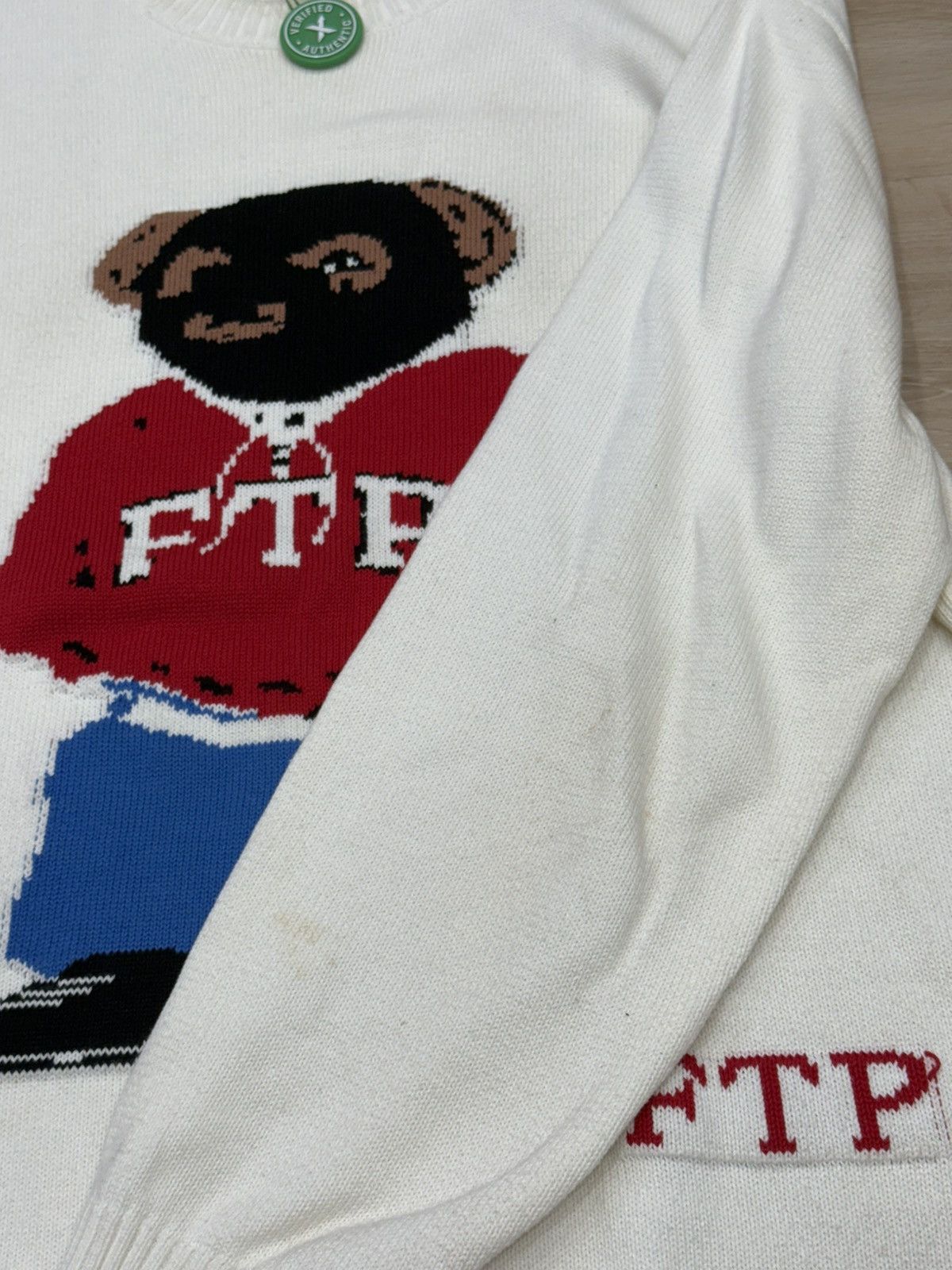 Fuck The Population FTP Bear Knitted Sweater Size US XL / EU 56 / 4 - 7 Thumbnail
