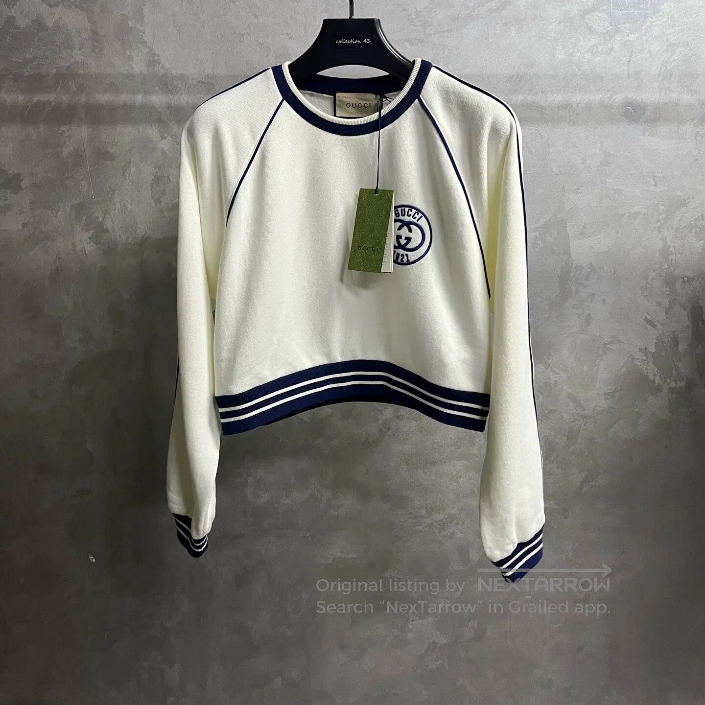 Gucci Guicci Logo embroidered round-neck short-sleeved sweater| Size US S / EU 44-46 / 1 - 1 Thumbnail