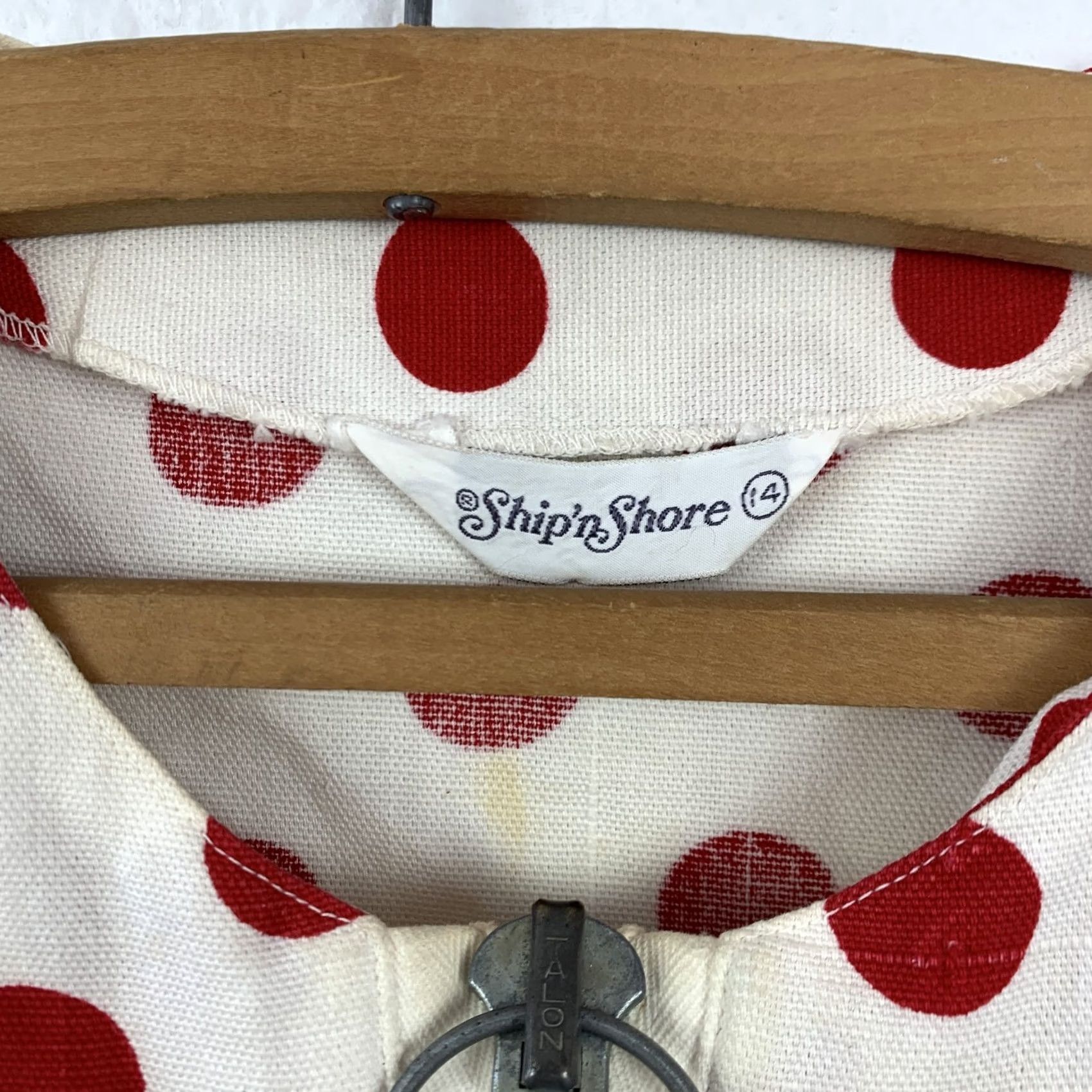 Vintage VINTAGE Ship'n Shore Shift Dress 60s 70s Polka Dot Sleeveless Zipper Front 14 Womens Size XL / US 12-14 / IT 48-50 - 5 Thumbnail