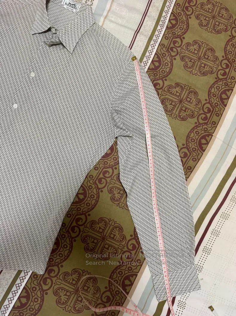 Hermes Hermes Shirt with Special Crafted Fabric, Classic H Patter Size US XS / EU 42 / 0 - 6 Thumbnail