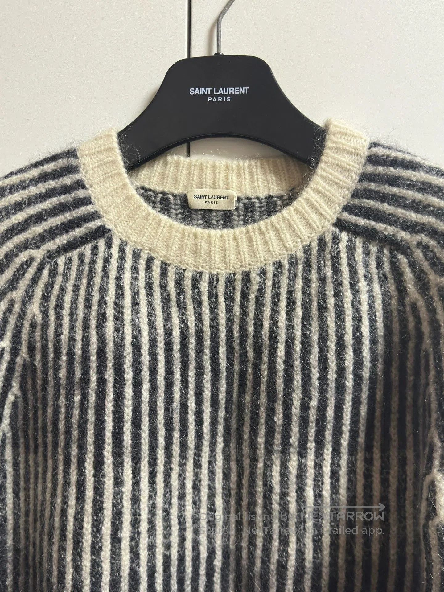 Saint Laurent Paris Saint Laurent Black White Stripe Sweater L. Size US L / EU 52-54 / 3 - 2 Thumbnail
