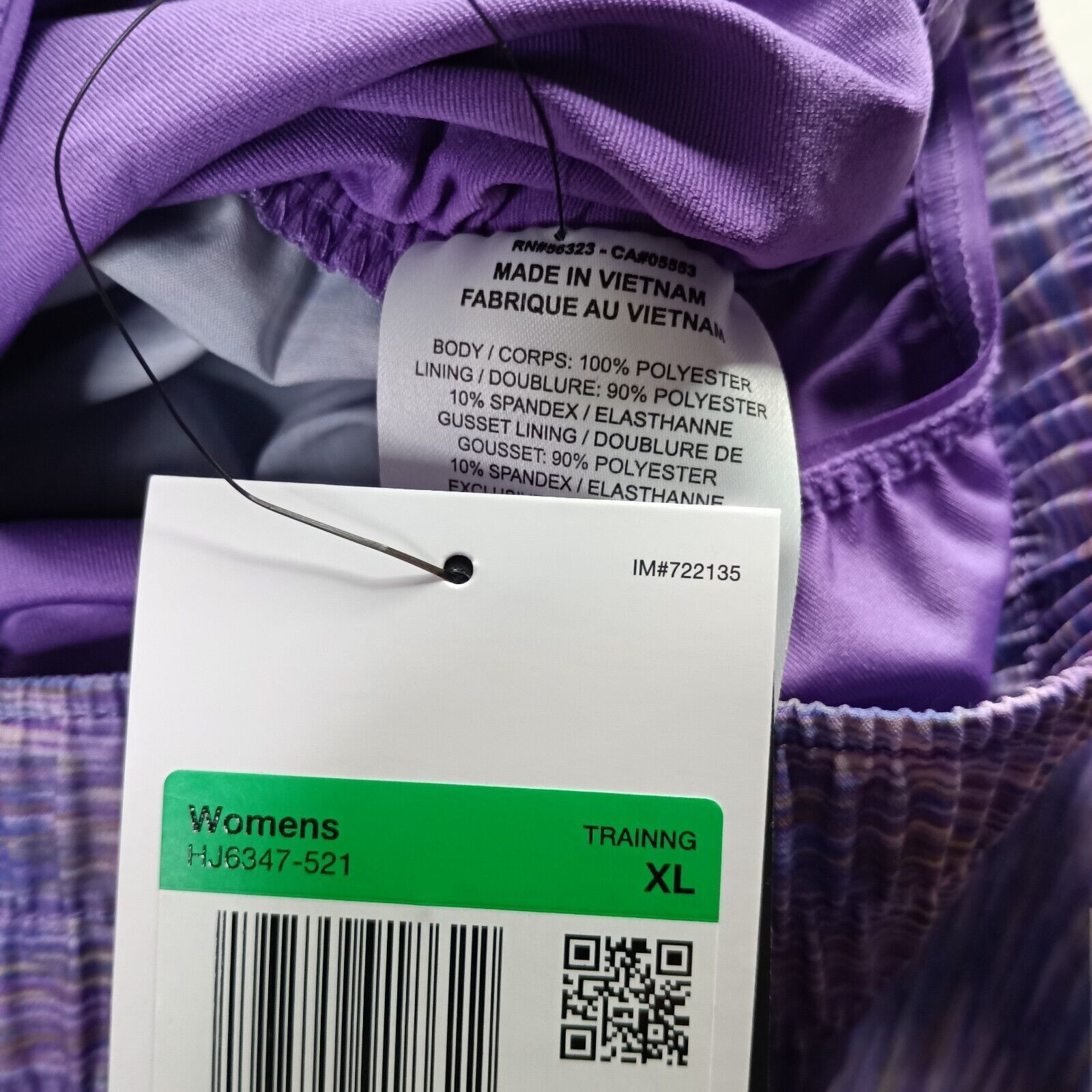 Nike Nike Womens One Dri-FIT 3" Brief-Lined Shorts Size XL Purple Size 36" / US 14 / IT 50 - 4 Thumbnail