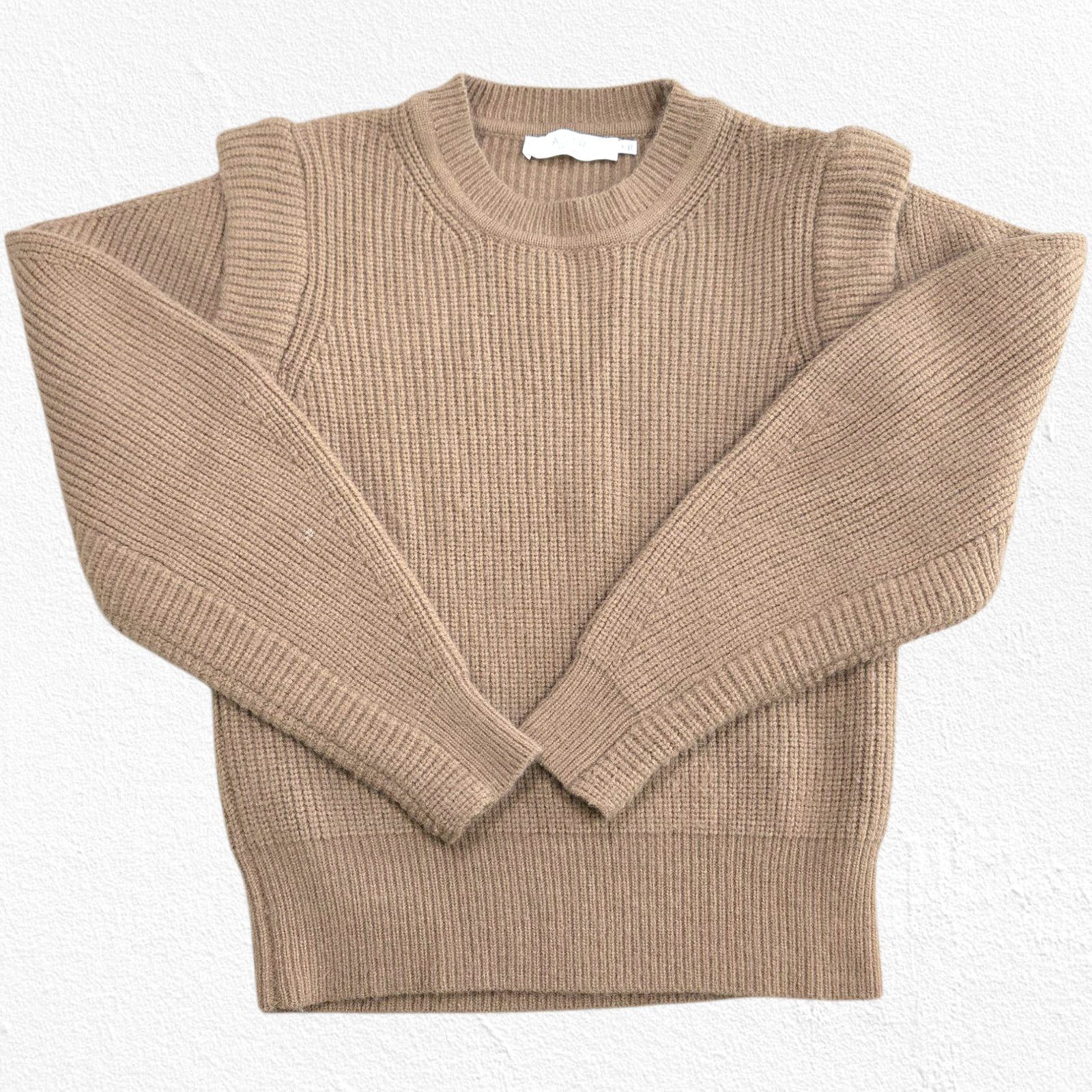 ASTR The Label ASTR the Label Camel Puff Shoulder Sweater Knit Size Medium Size M / US 6-8 / IT 42-44 - 2 Thumbnail