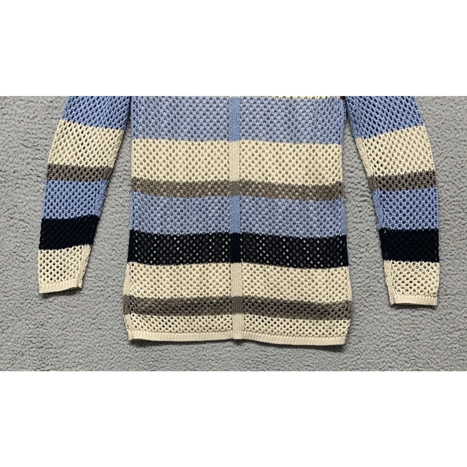 Croft & Barrow Croft & Barrow Women’s Long Sleeve Knitted Top Stripe Cream Blue Tones V-Neck M Blue Tan Women Knitted Top Stripe V-Neck Long Sleeve Croft & Barrow Size M / US 6-8 / IT 42-44 - 6 Thumbnail