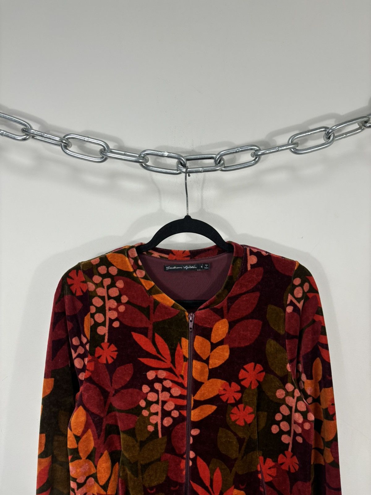 Gudrun Sjoden Gudrun Sjoden Women’s Autumn Floral Velour Zip Up Jacket Size S / US 4 / IT 40 - 2 Thumbnail