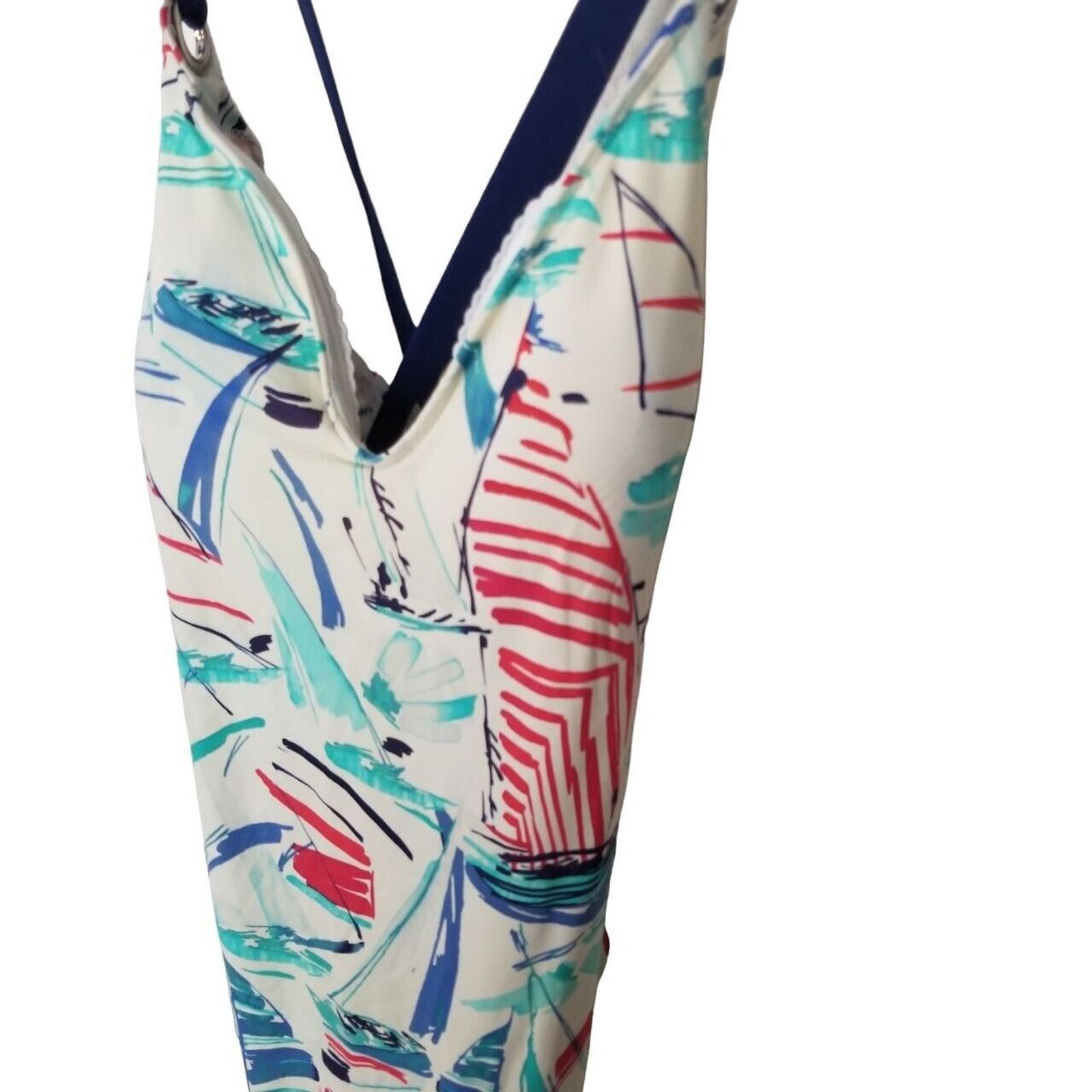 Lauren Ralph Lauren Lauren Ralph Lauren Womens Sailboat Print Bathing Suit Sz 16 Size ONE SIZE - 1 Thumbnail