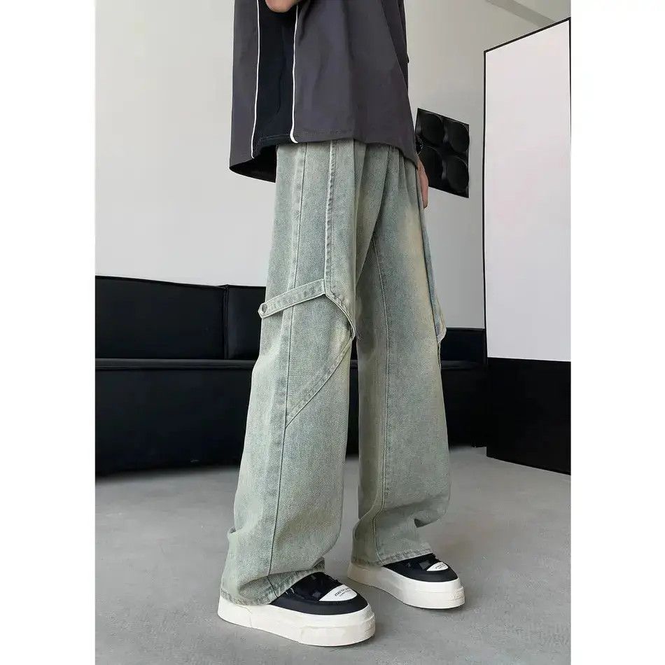 Japanese Brand Retro straight leg high street wide leg jeans Size US 32 / EU 48 - 3 Thumbnail
