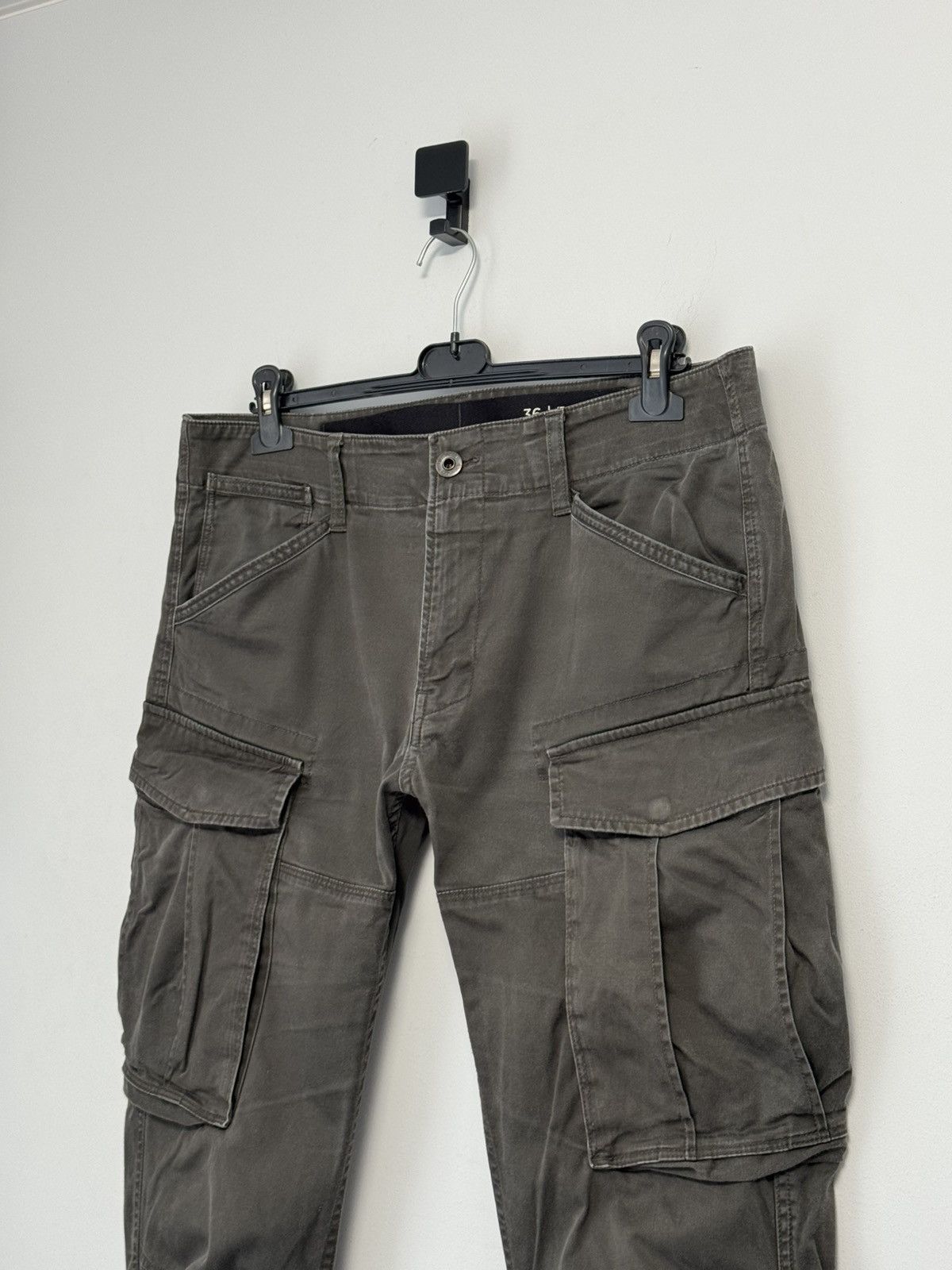 G-Star G-STAR RAW Khaki Green ROVIC SLIM Multipocket Cargo Pants Size US 36 / EU 52 - 4 Thumbnail