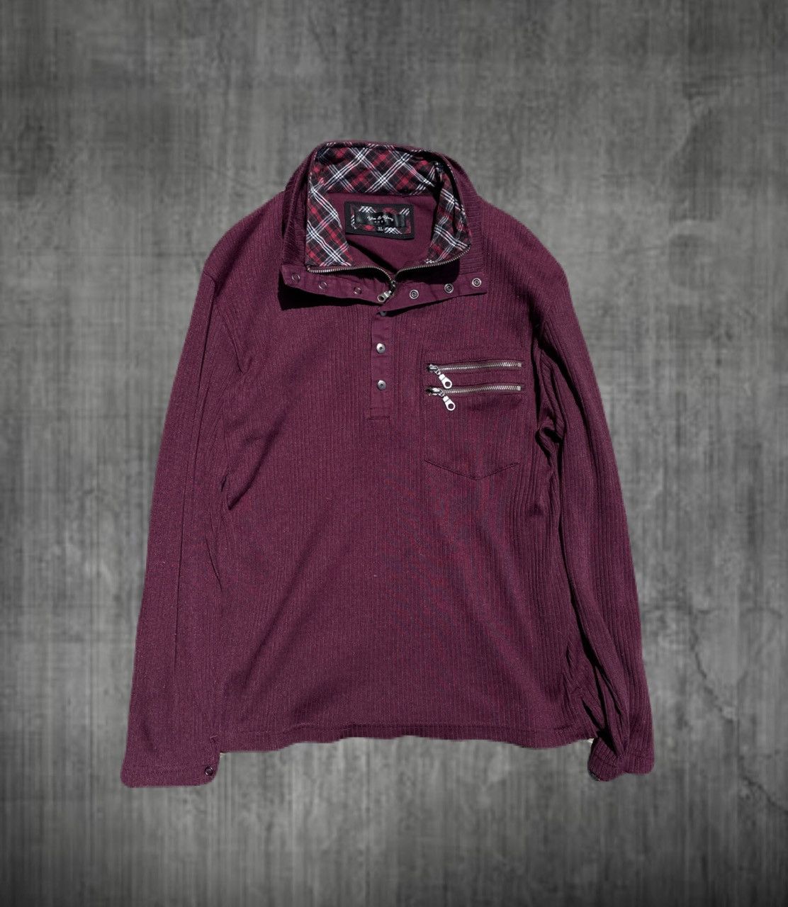 2000s Japanese archive Docking Layered Gimmic Shirts Vkei