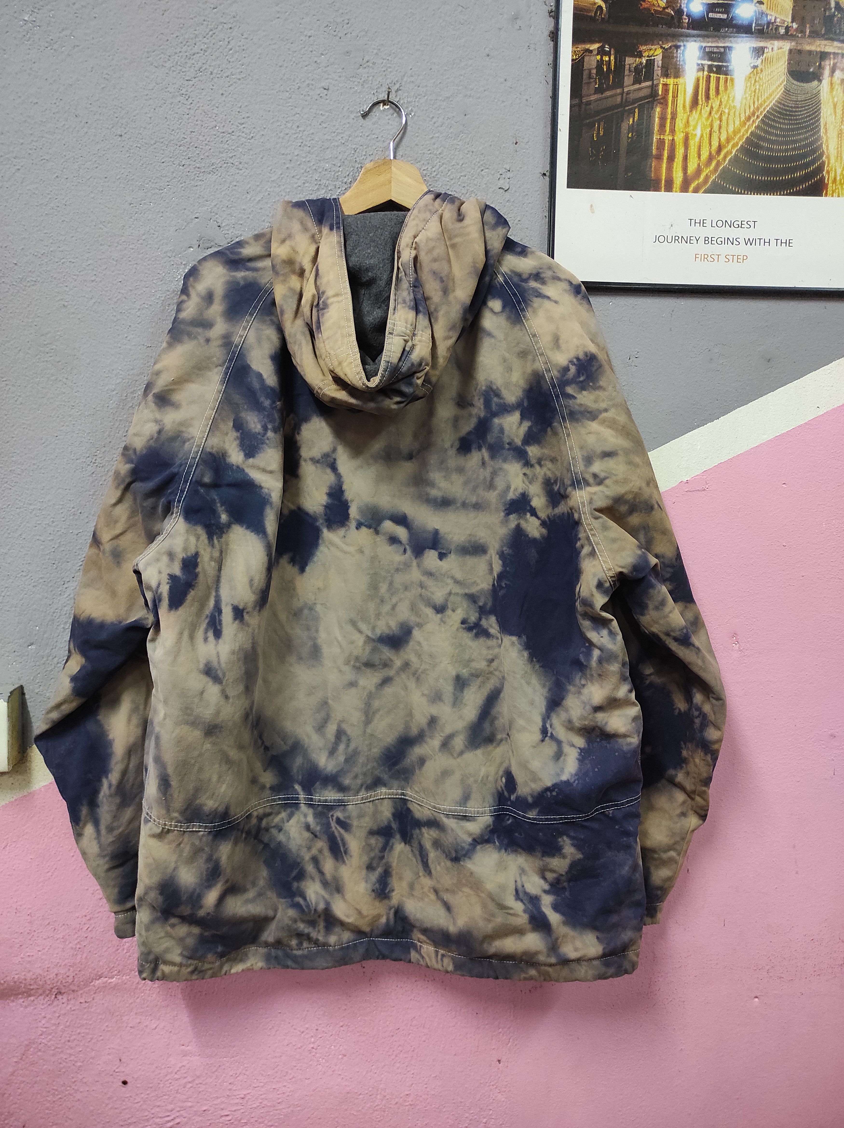 Converse × Vintage CONVERSE ALL STAR PARKA JACKET HOODED TIE DYE Size US L / EU 52-54 / 3 - 7 Thumbnail