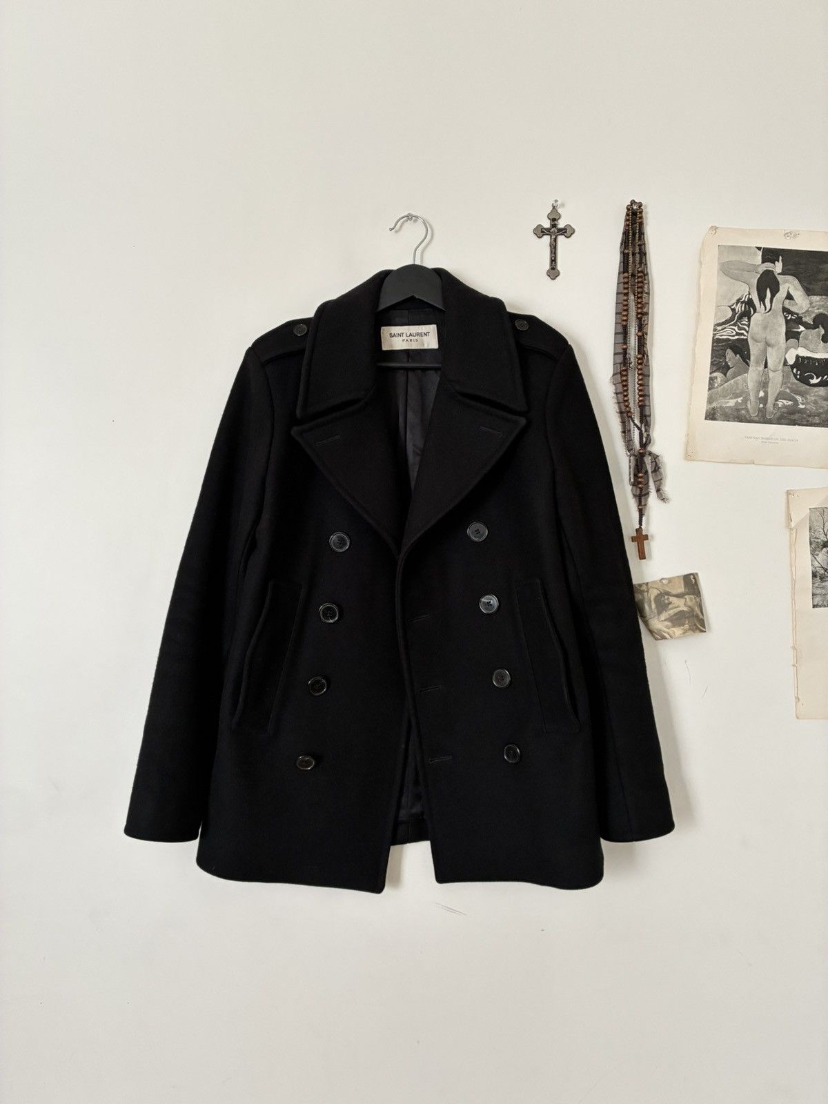 Saint Laurent Paris Saint Laurent Paris FW15 Caban Peacoat Size US M / EU 48-50 / 2 - 5 Thumbnail