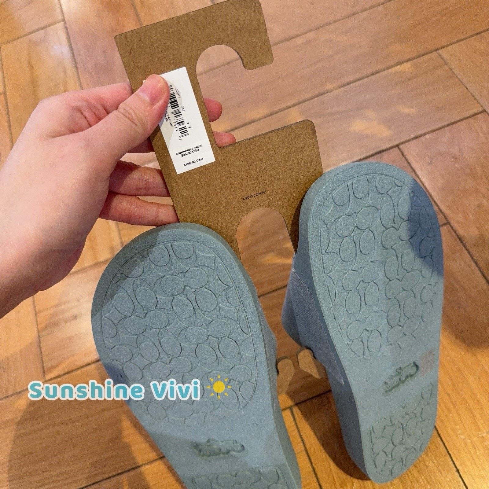 Coach New Coach women Udele Sport Slide Jacquard CDM17 Sea Mist Size US 8 / EU 41 - 6 Thumbnail