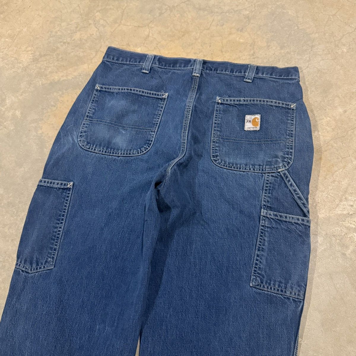 Carhartt 2000s Carhartt Faded Baggy Carpenter Jeans ERD Grunge Y2K Size US 35 - 3 Thumbnail