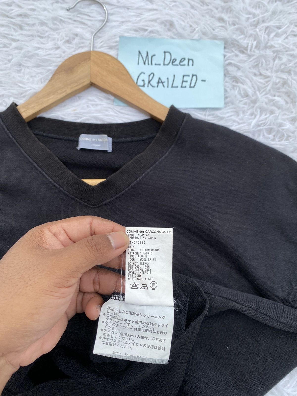 Comme des Garcons Vintage 1998 Comme des Garcons Homme Sweatshirt Size US L / EU 52-54 / 3 - 16 Thumbnail