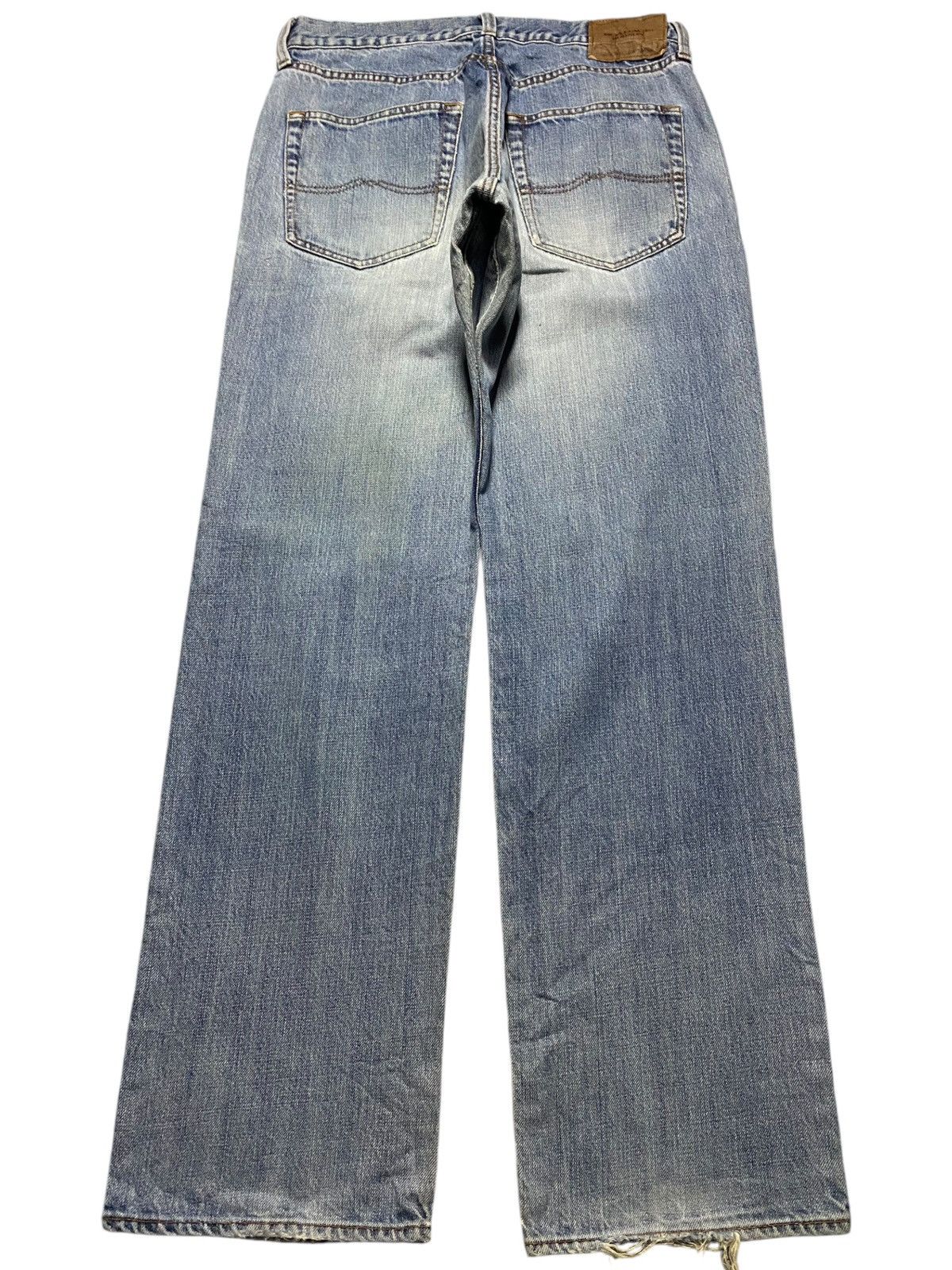Japanese Brand Vintage Bobson Blue Faded Wash Distressed Loose Jeans Size US 31 - 2 Thumbnail