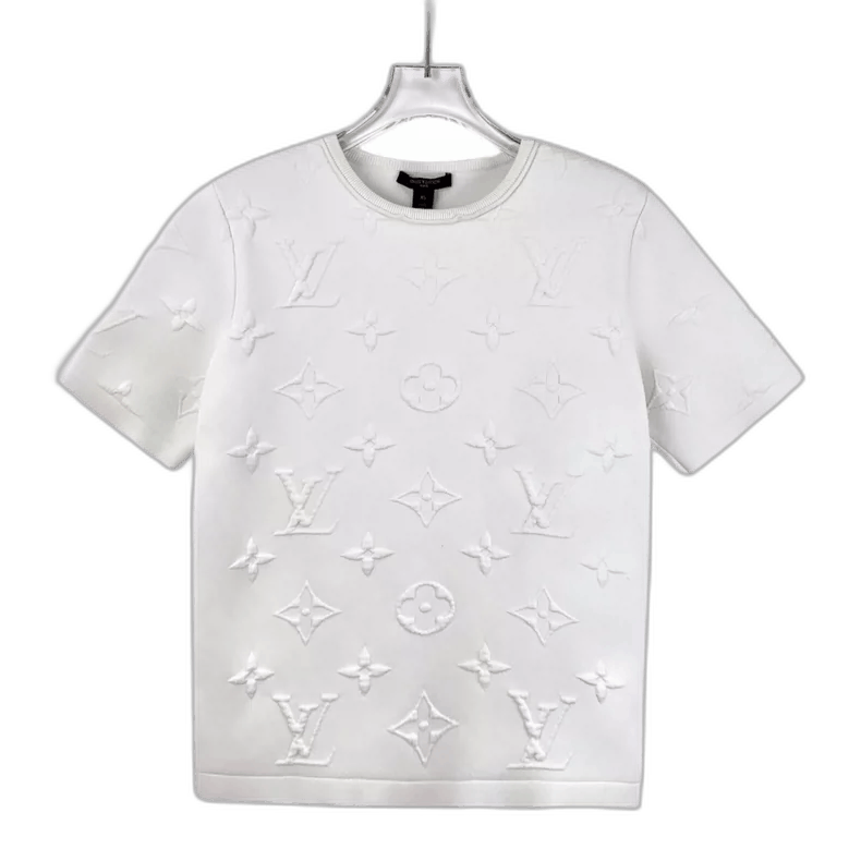 LOUIS VUITTON ホワイト XS Tシャツ 中古・古着通販】LOUIS VUITTON (ルイ ヴィトン) エンボスLVロゴ