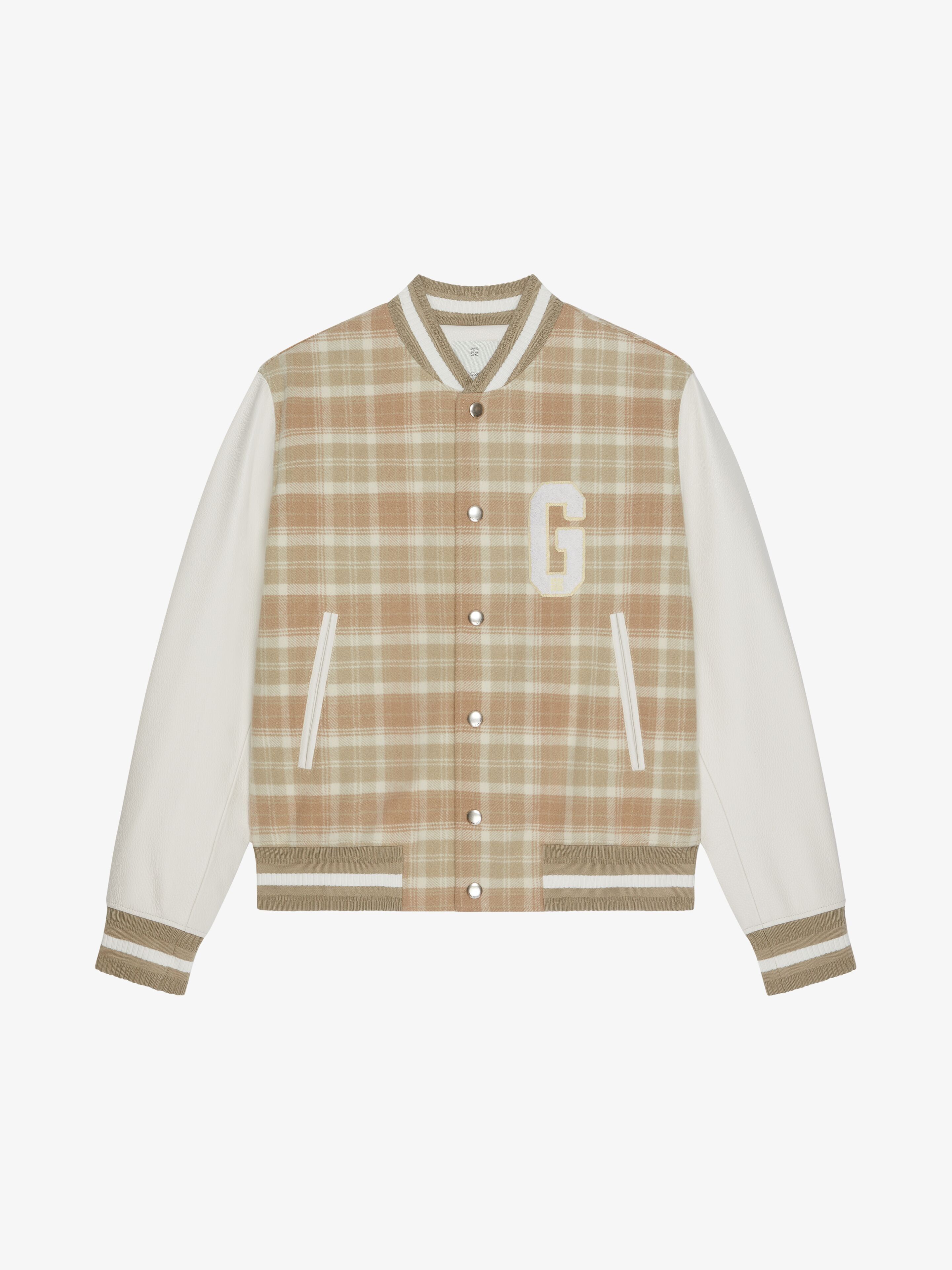 Givenchy o1w1db10925 Check Classic Varsity Jacket in Multicolor Size US M / EU 48-50 / 2 - 1 Thumbnail