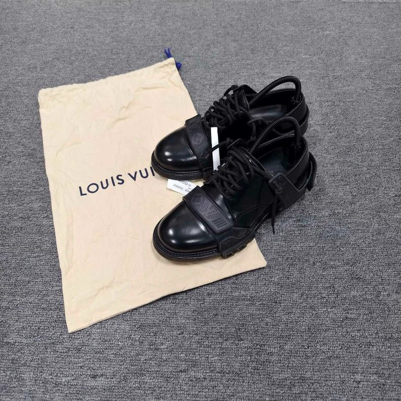 Louis Vuitton Louis Vuitton Derby leather shoes with black presbyopic ta Size US 6.5 / EU 39-40 - 1 Thumbnail